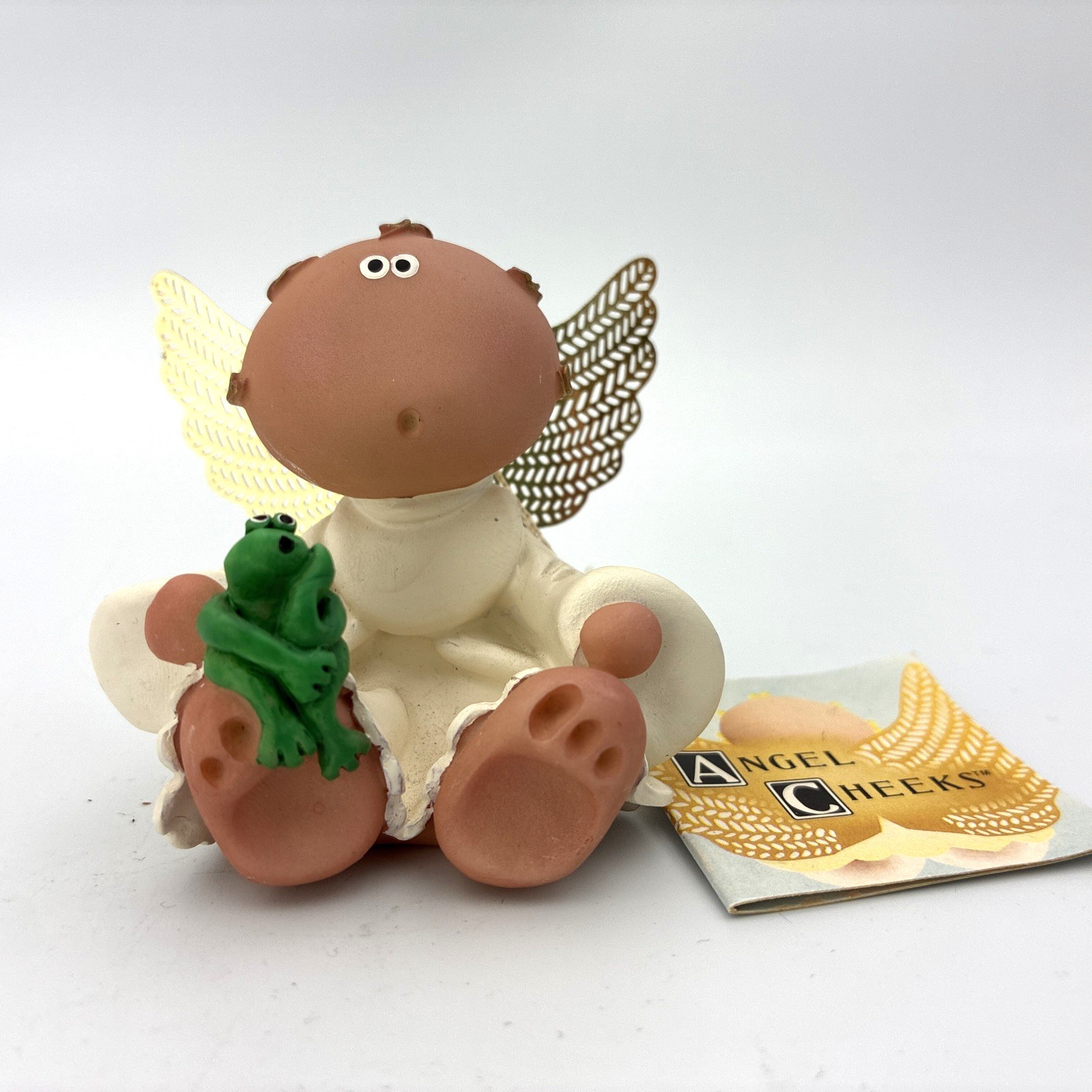 *MINT* Vintage Angel Cheeks Angel with Frog Figurine Russ Kirk’s Kritters 2001