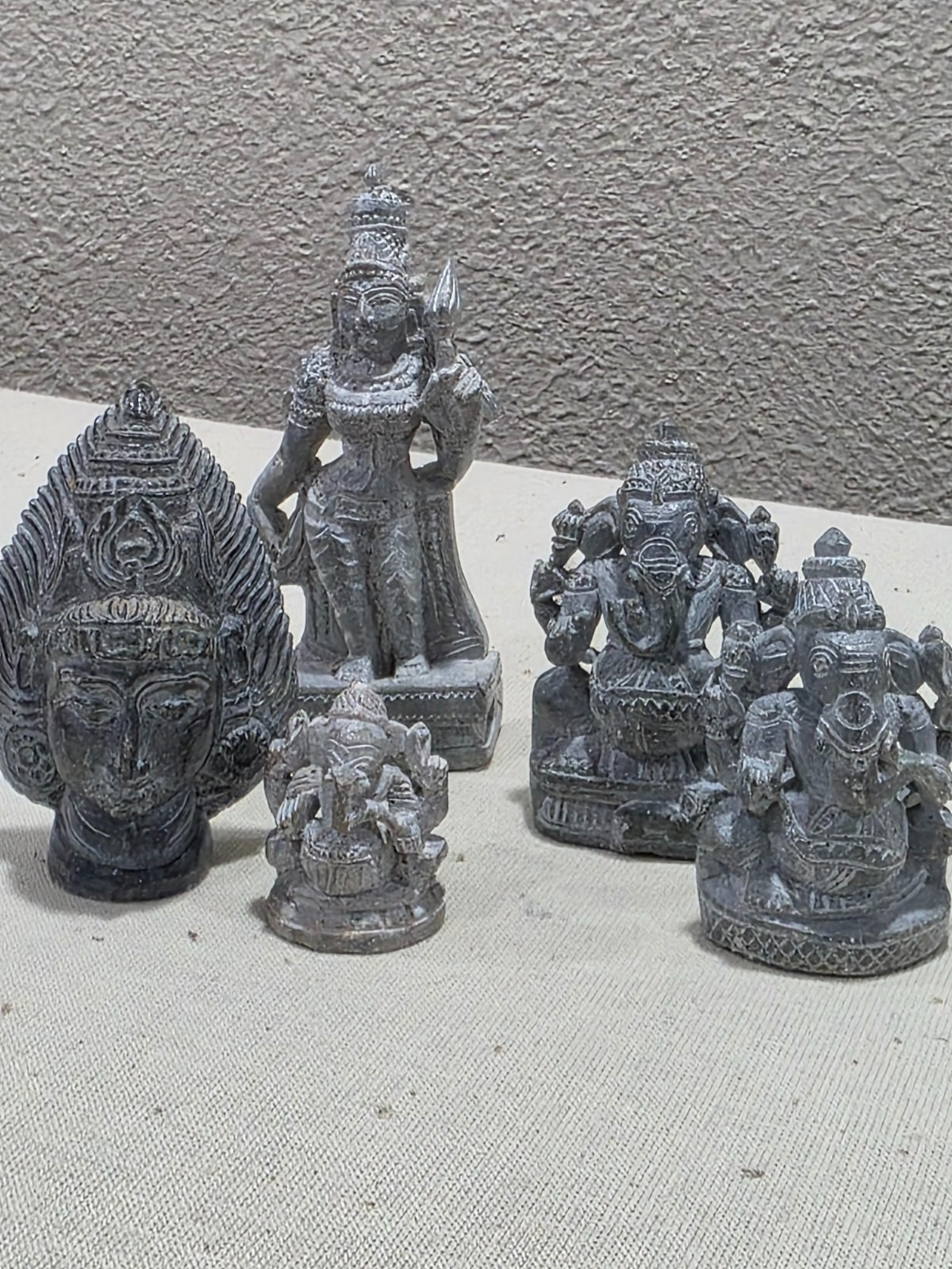 Small Handcrafted Hindu Deity Stone Statues (5)