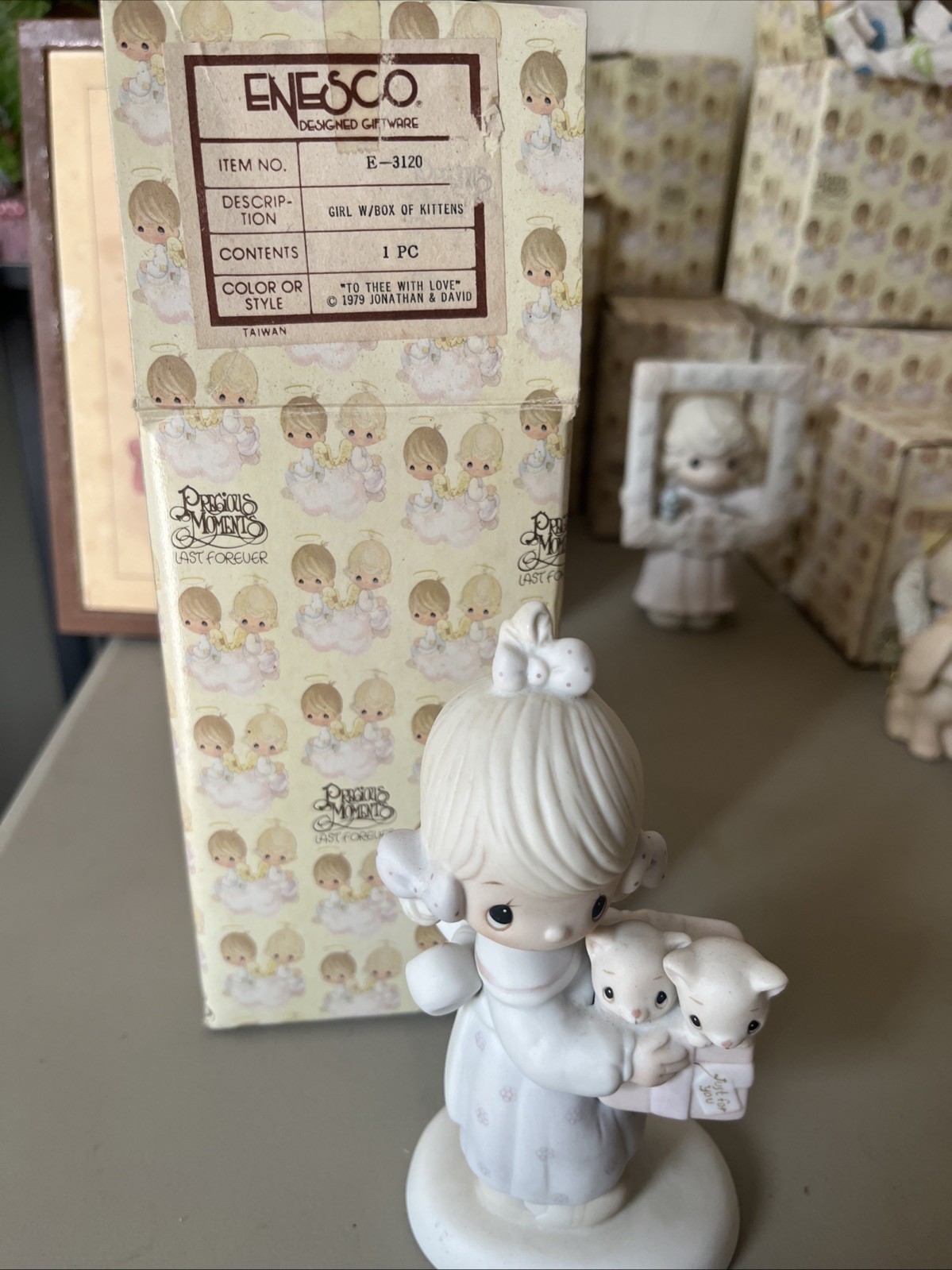 E 3120 Vintage 1979 Precious Moments to Thee with Love Ceramic Figurine