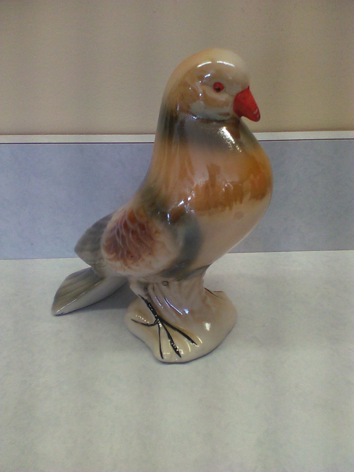 Vintage Irridecent Pigeon Figurine Made In Brazil
