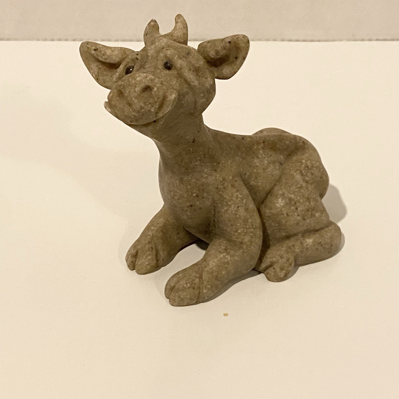 Quarry Critters Clover Cow Second Nature Design 2000 Faux Stone Figurine