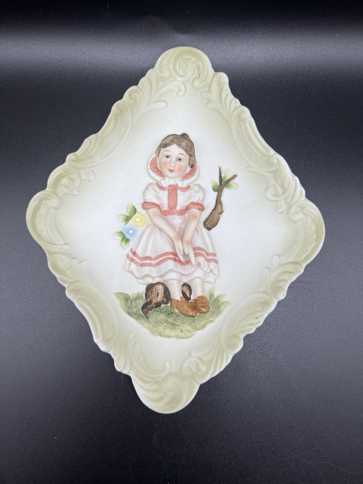 Vintage Lefton 3D Hand-painted Ceramic Wall Hanging EUC Signed