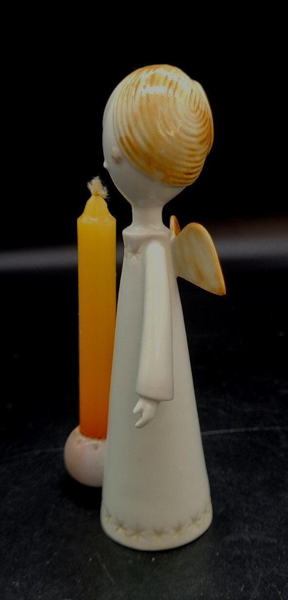 HTF!! Rare 1960s Aquincum Hungary Hand Painted Tall Angel Figural Candlestick…