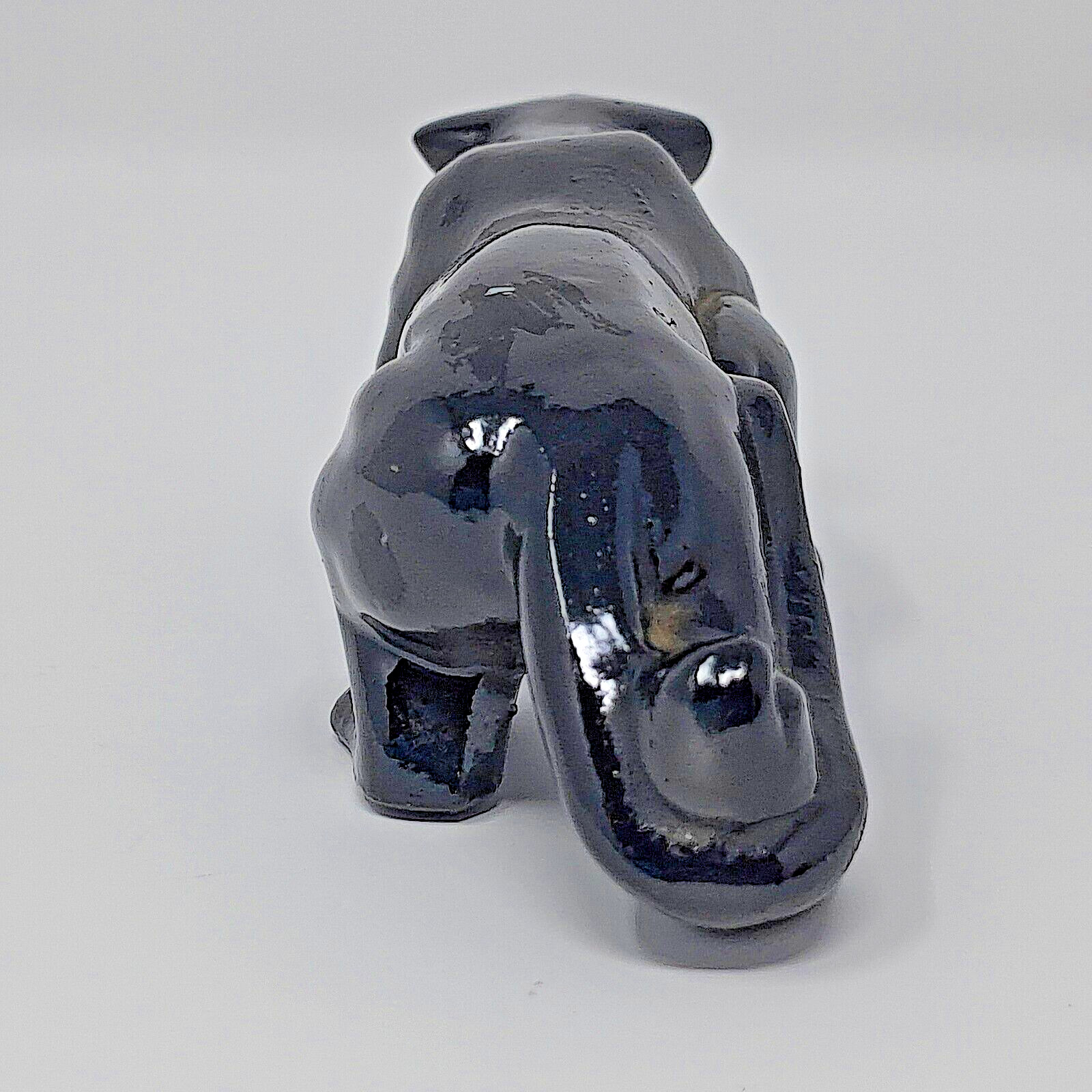 Black Panther Ceramic Figurine MCM vintage Japan 1.5″ T 4.75″ L left arm forward
