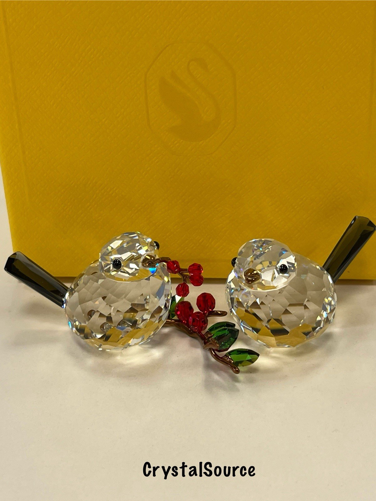 Swarovski Crystal IDYLLIA Bird Couple and Berries Figurine 5701371