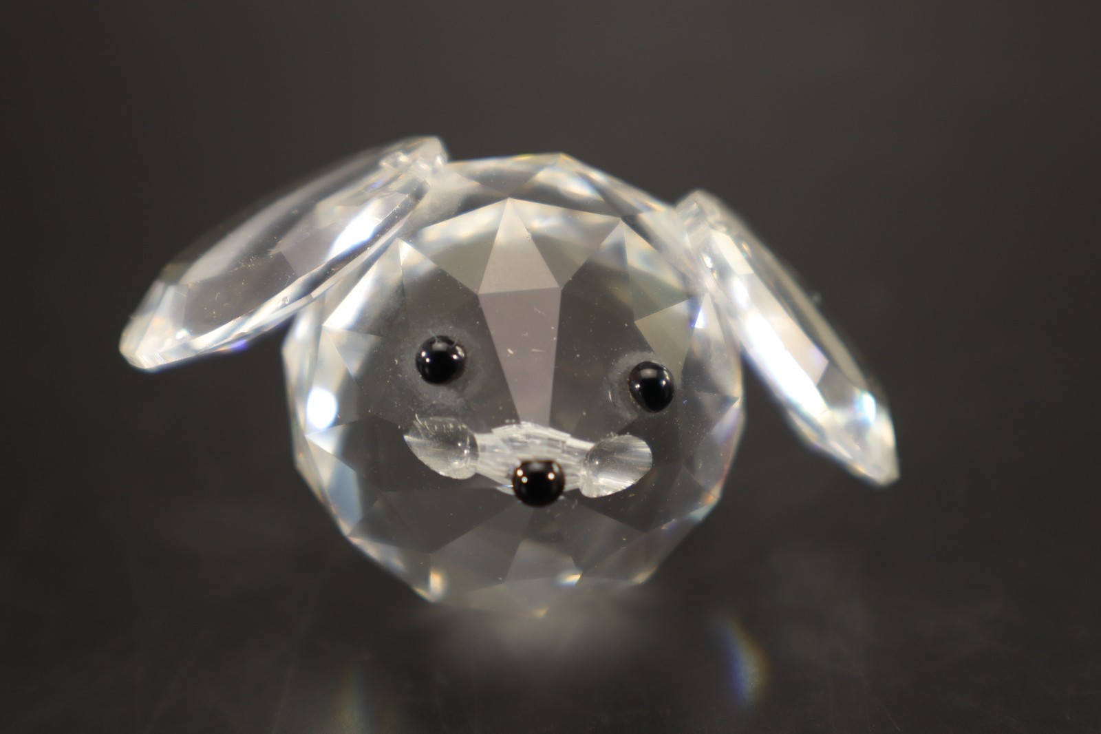 Crystal DOG HEAD Miniature 1″ Figurine Long Ears
