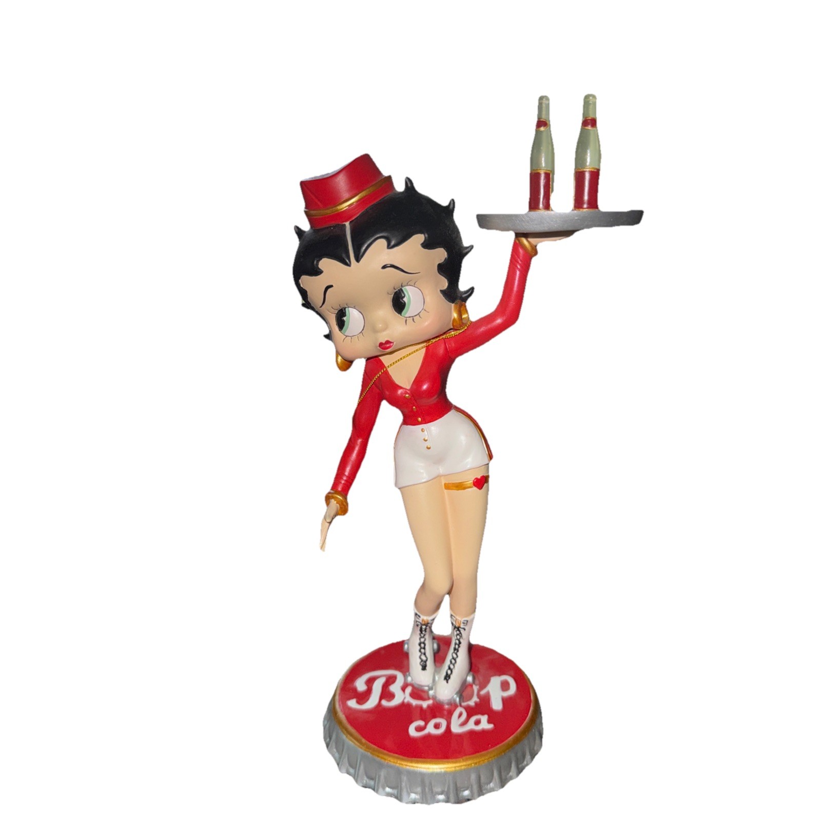 DEFECTIVE Betty Boop Waitress Car Hop Figurine 95in Shorts Roller Skates G3D
