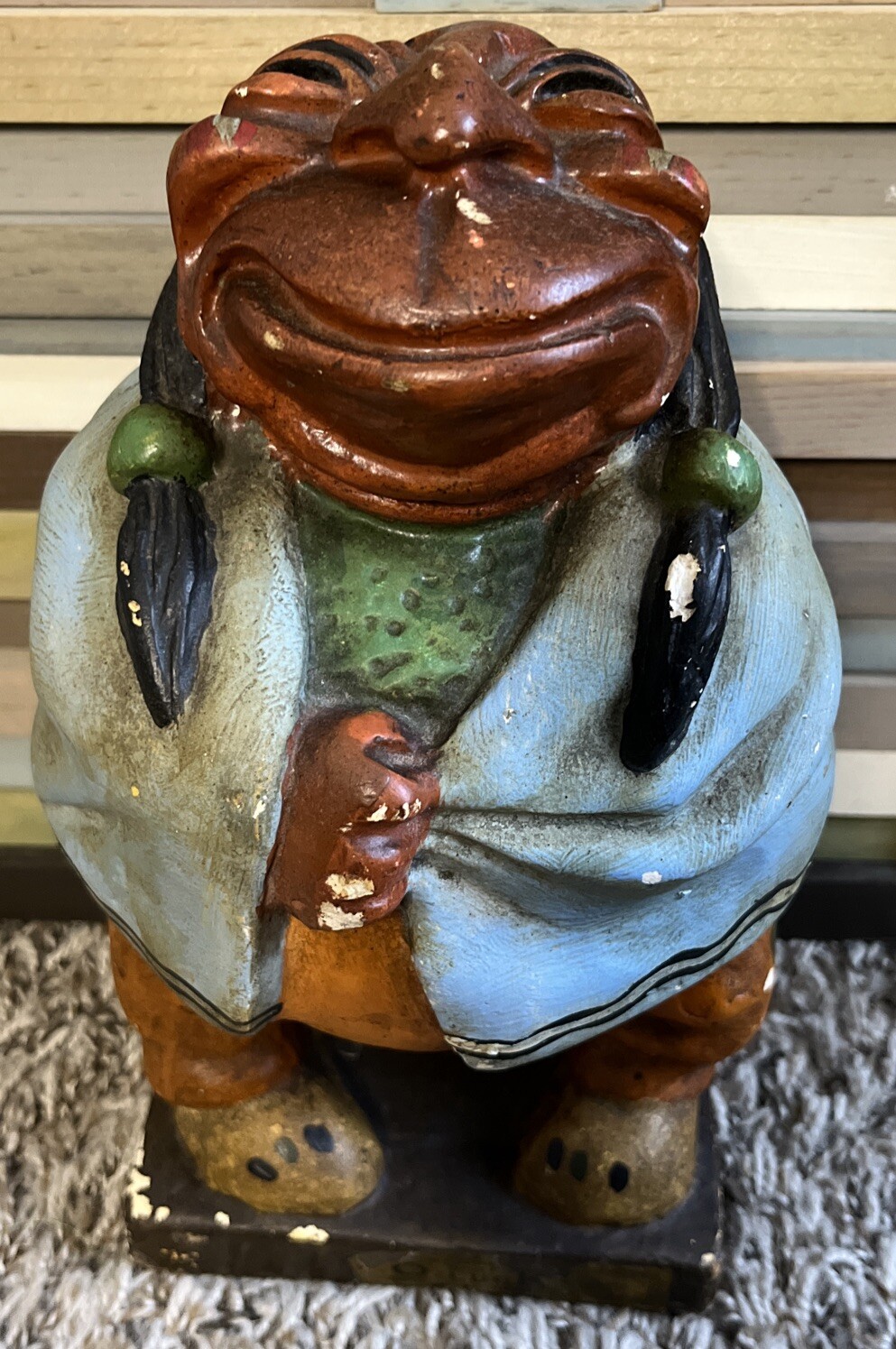 1921 Perce Pearce Disney Artist Chalkware Statue Heap-O-Luck Indian