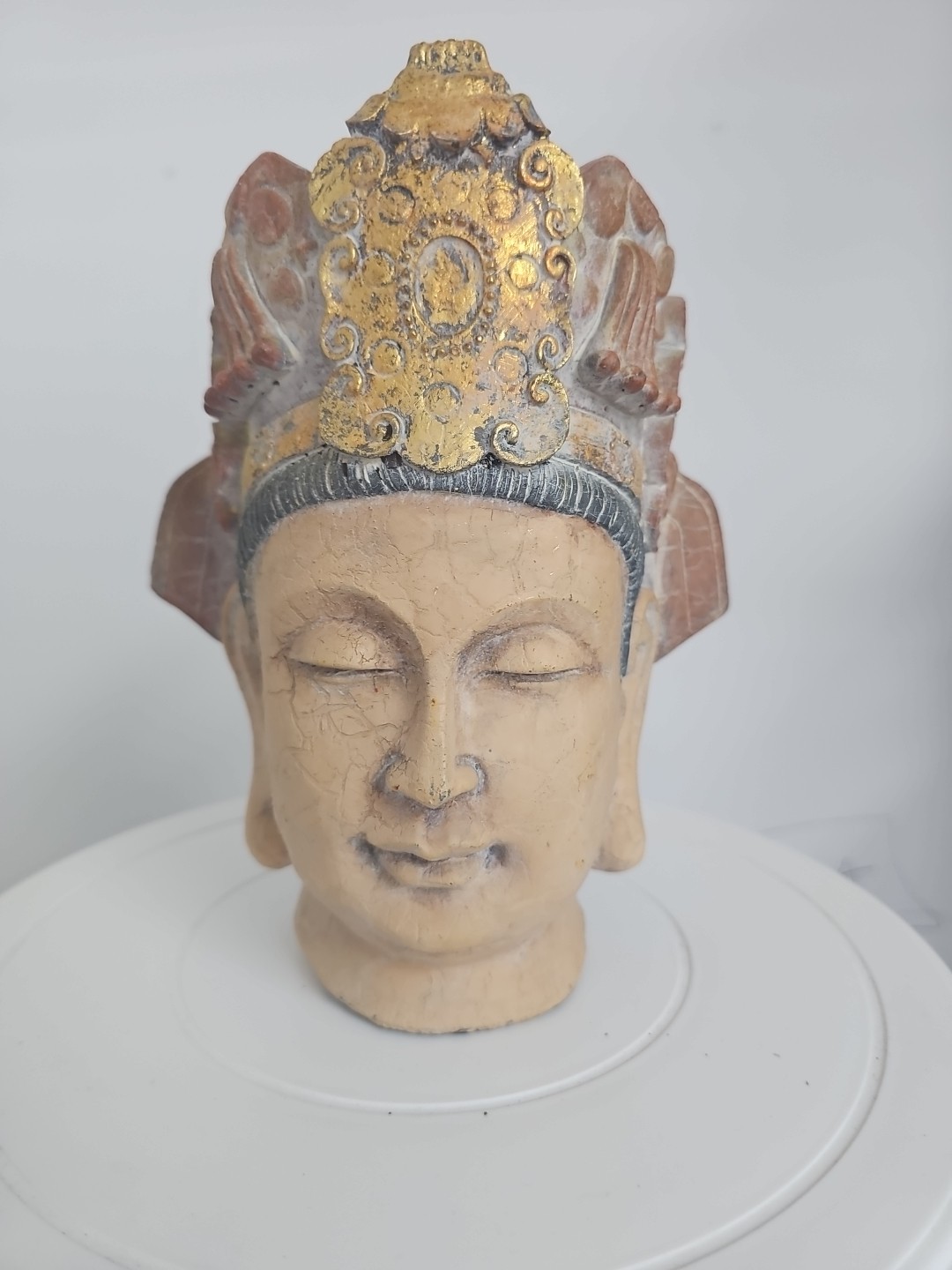 Handmade Aztec Warrior Head Custom Sculpted Made In China