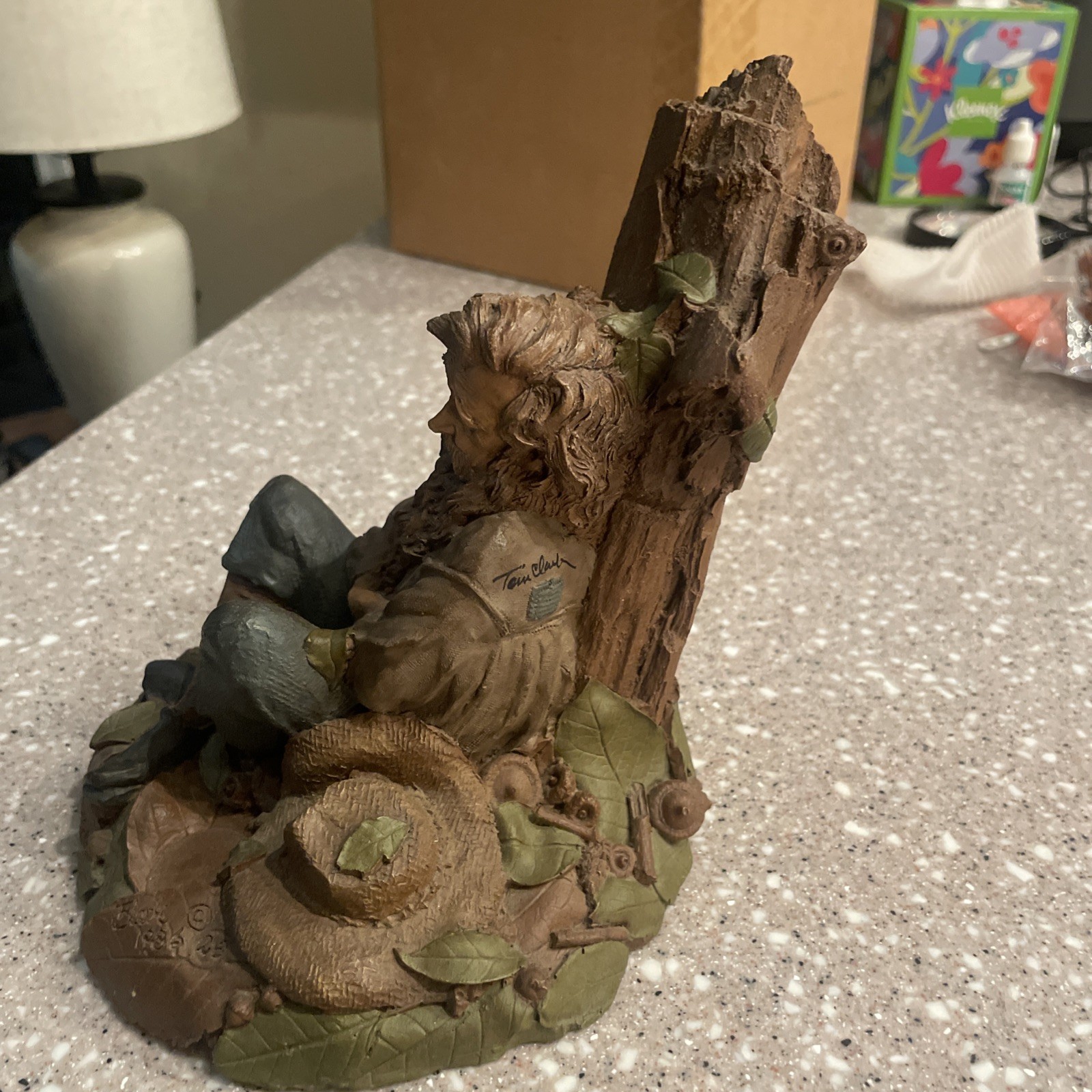 Rip Van Winkle – Tom Clark. Cairn Studio. Fantastic Sculpture. With Coin