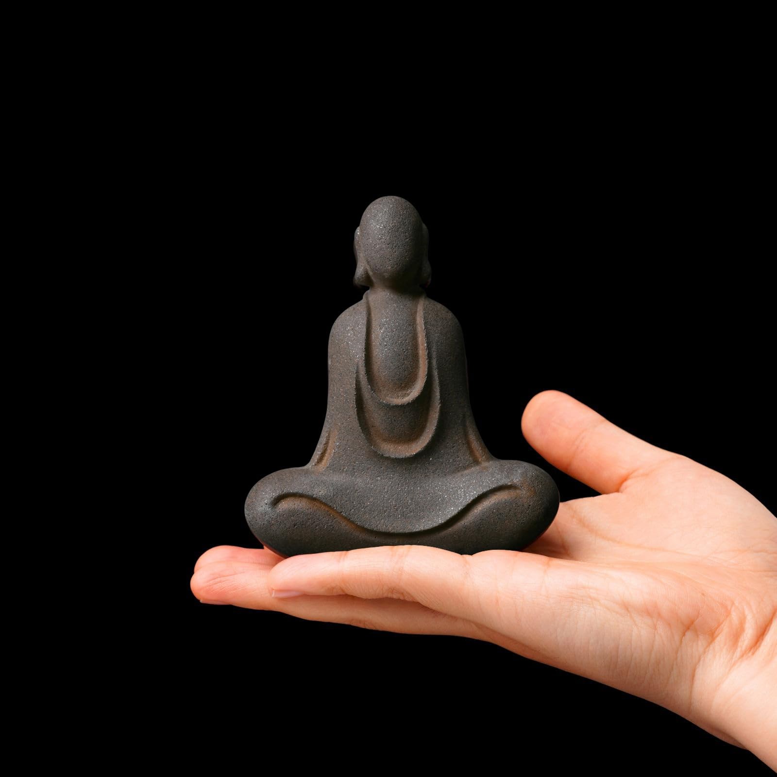 Faceless Buddha Statue – Solid Cast Iron Buddha Figurine, Indoor Outdoor Zen …