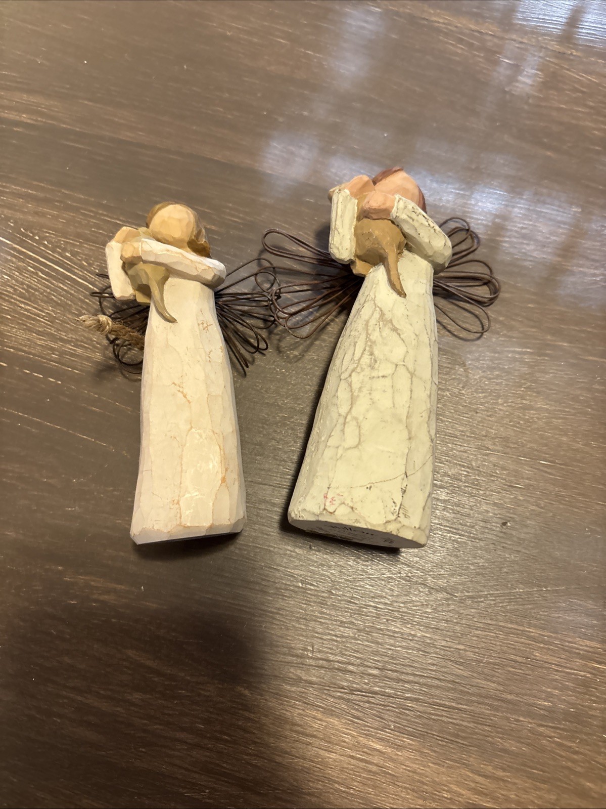 Willow Tree Angel of Friendship Figures w/ Dog Ornaments1999 Susan Lordi Demdaco