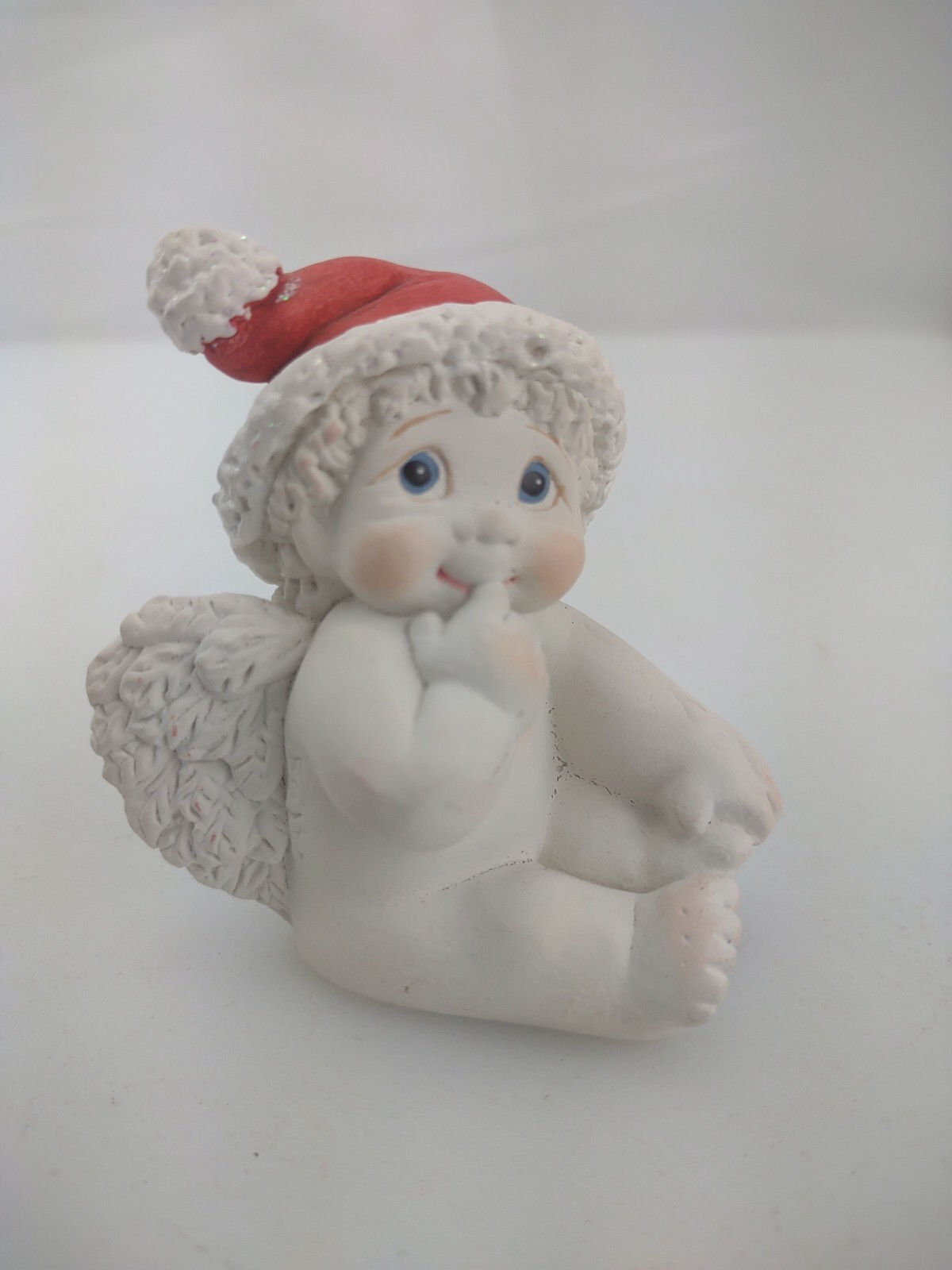 2.5″ Dreamsicles Angel Cherub Figurine Time tu Tumble Christmas Red Santa Hat