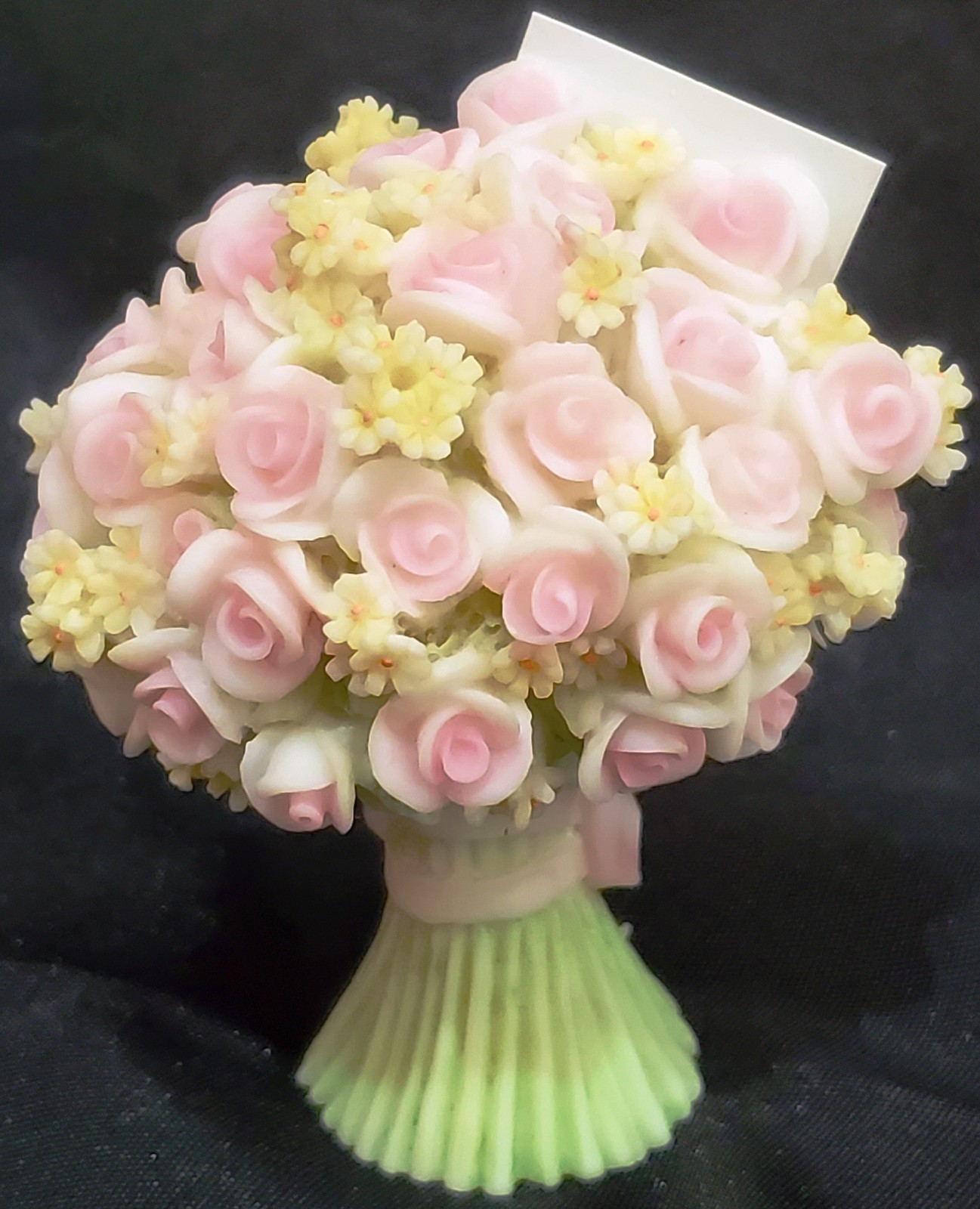 Seraphim Roses THANK YOU BOUQUET pink flower figure Heaven on Earth 84391 3.7″hi