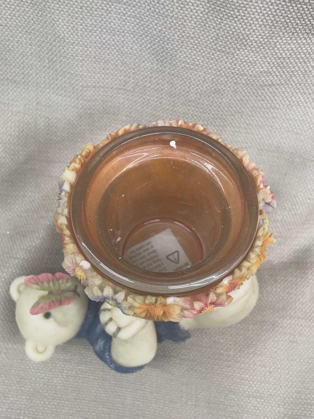 Tender Times HC Accents Pair Bear Figurine Candle Holders see pics 2000s