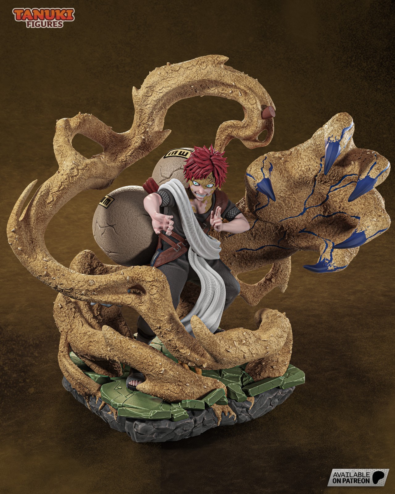 Gaara 1/6 Scale Figure Statue Garage Kit Unpainted Resin Anime Naruto Shippuden