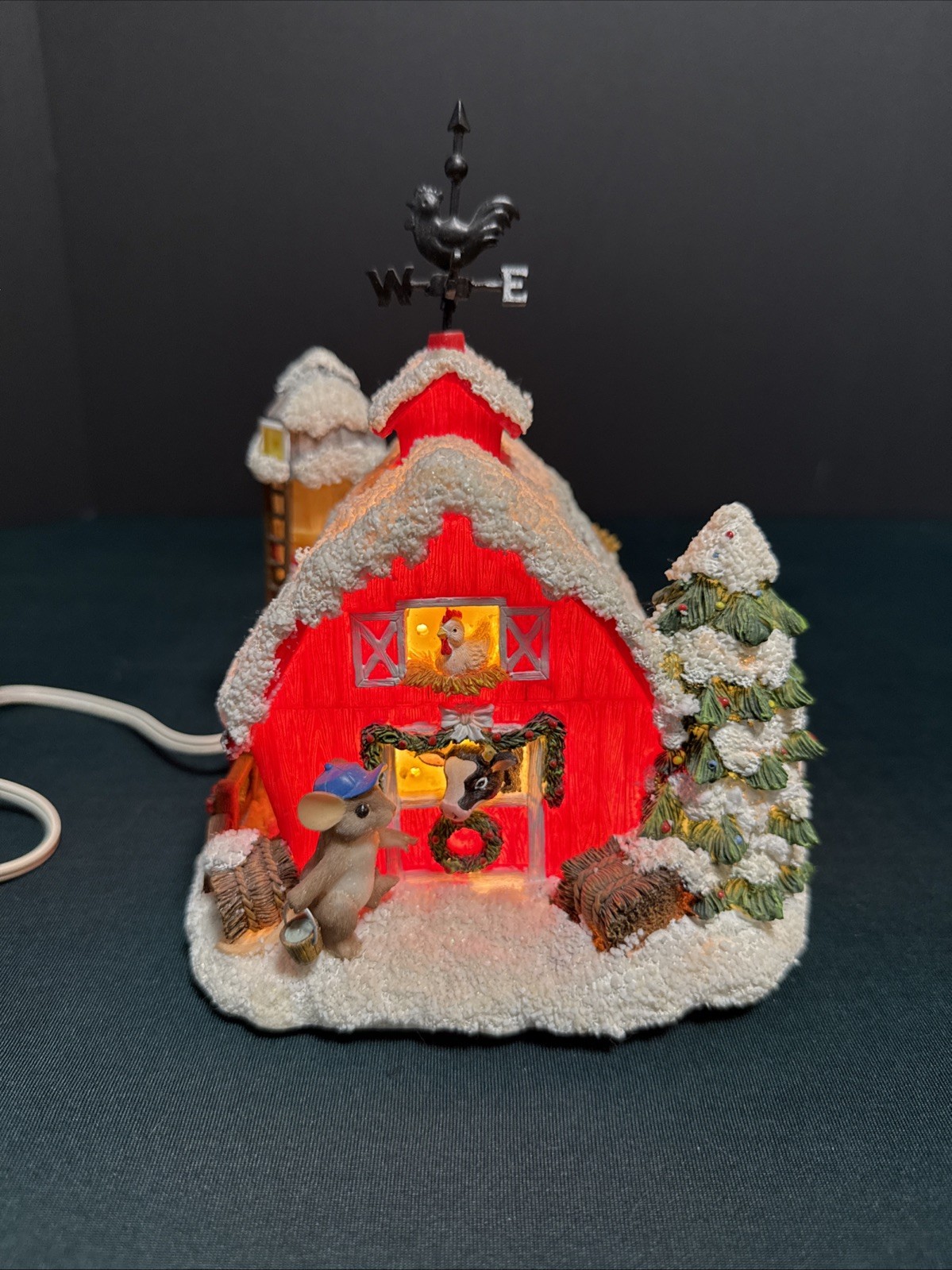 Charming Tails The Merry Little Dairy DEAN GRIFF Christmas Red Barn Farm Decor