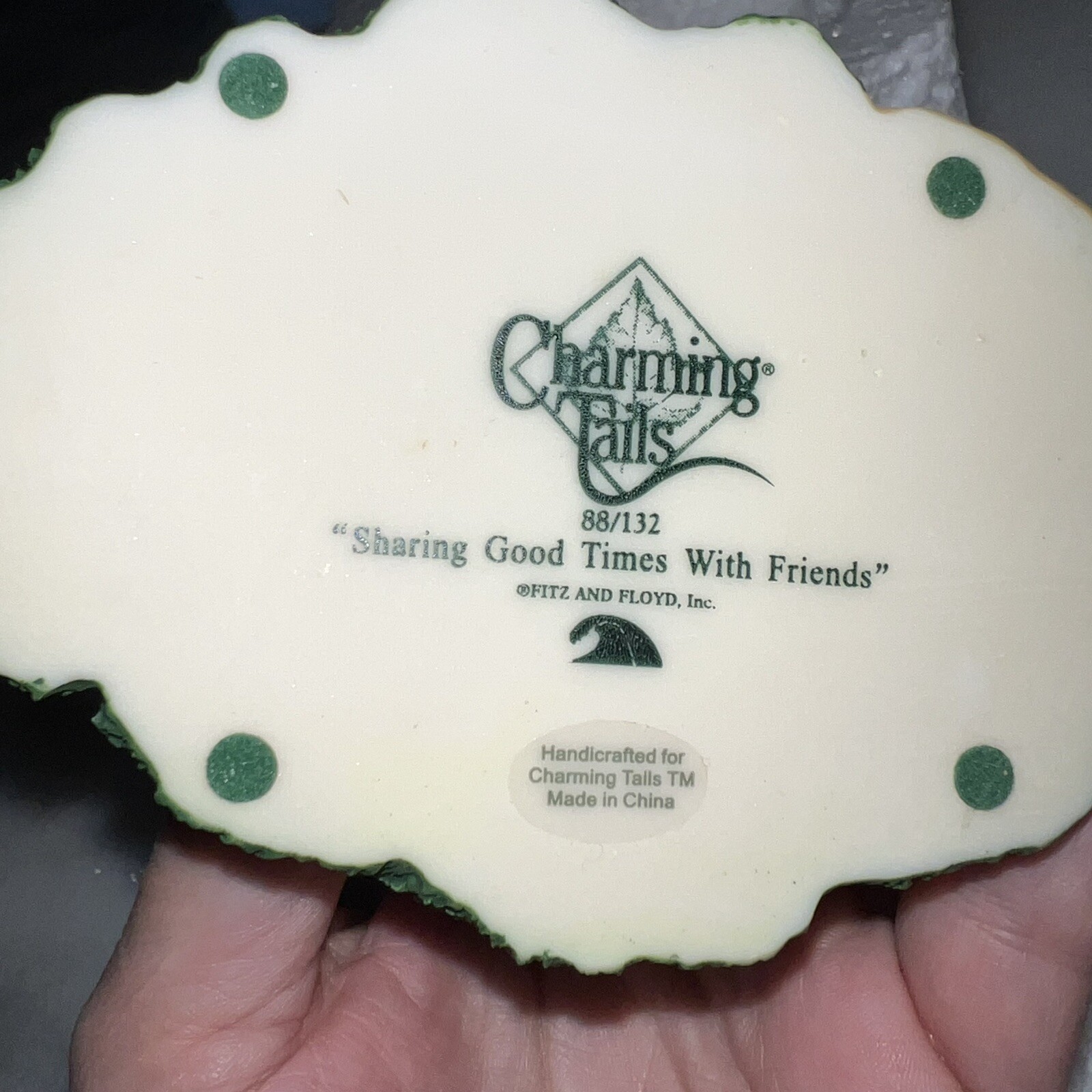Charming Tails Fitz & Floyd ‘Sharing Good Time With Friends’ Item: 88/132-In Box