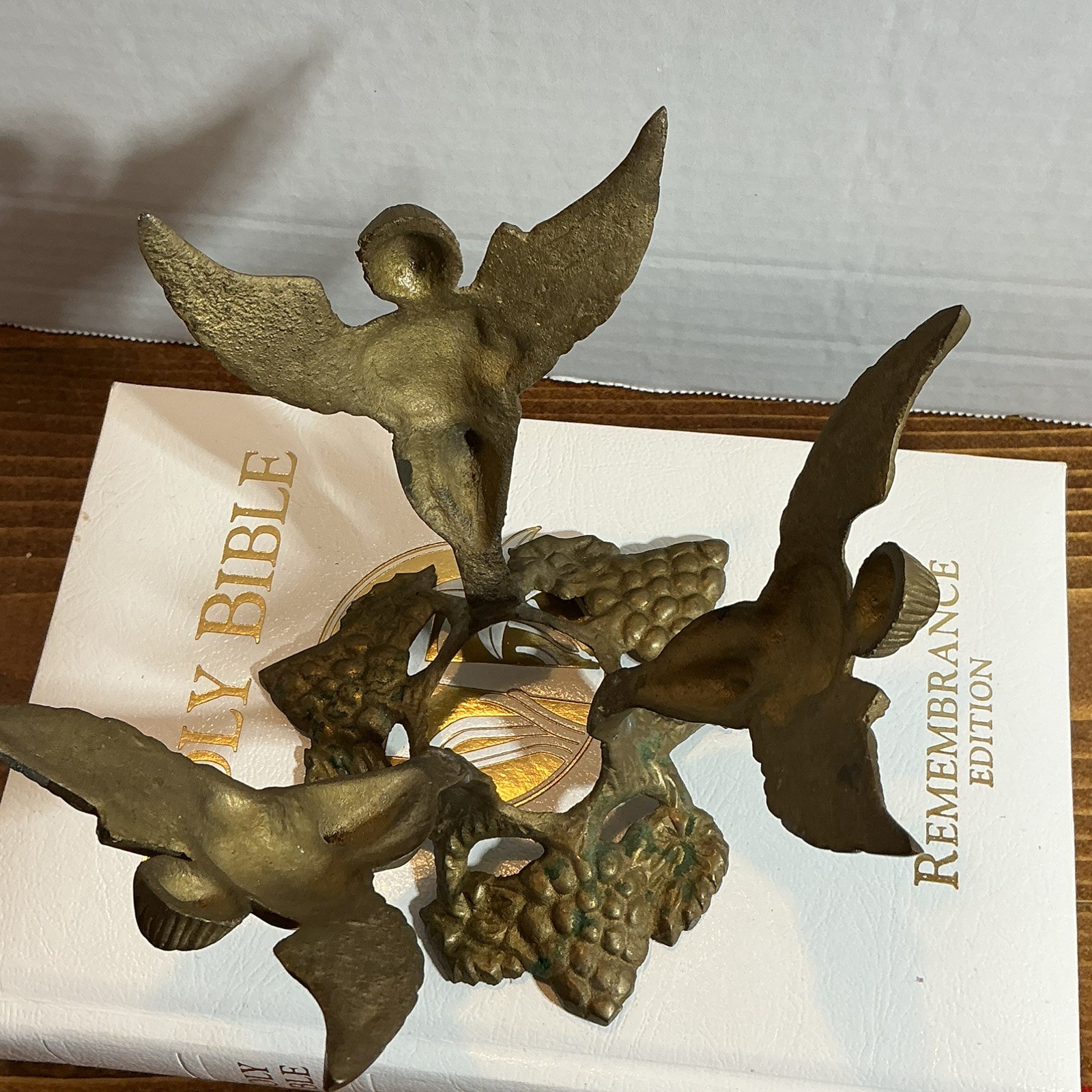 Vintage Brass Angel Cherub Bowl or Candle Holder