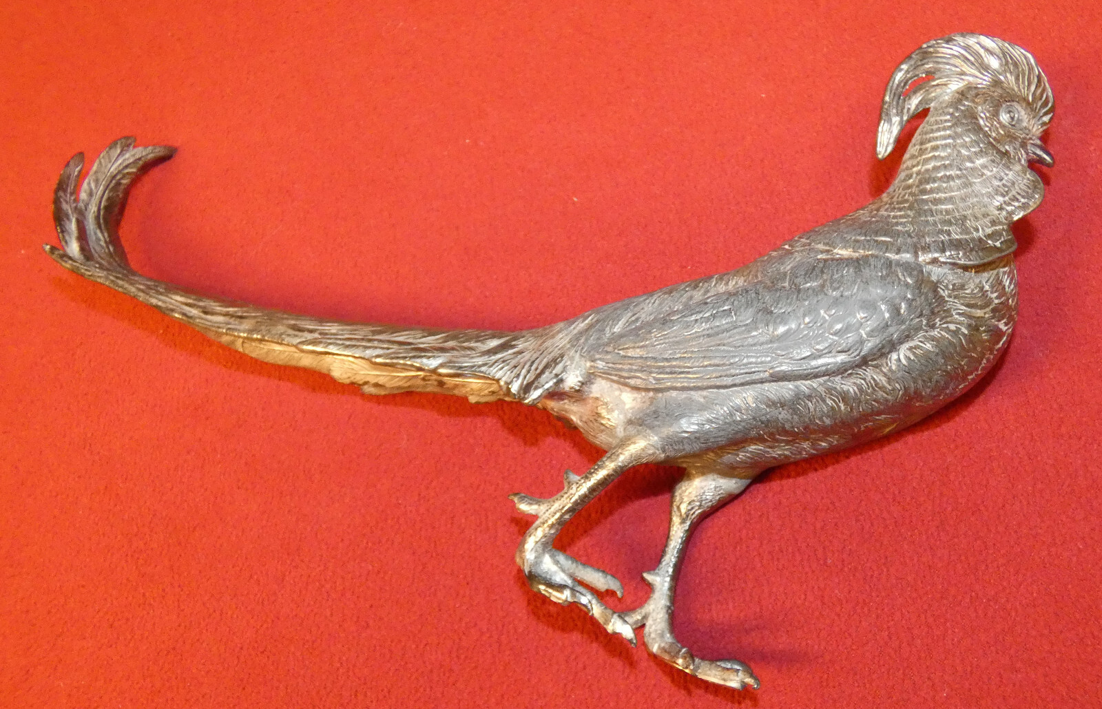 Jennings Brothers Silver Plate Male Pheasant J.B. 2482 Bird Antique ~ 8″ x 12.5″