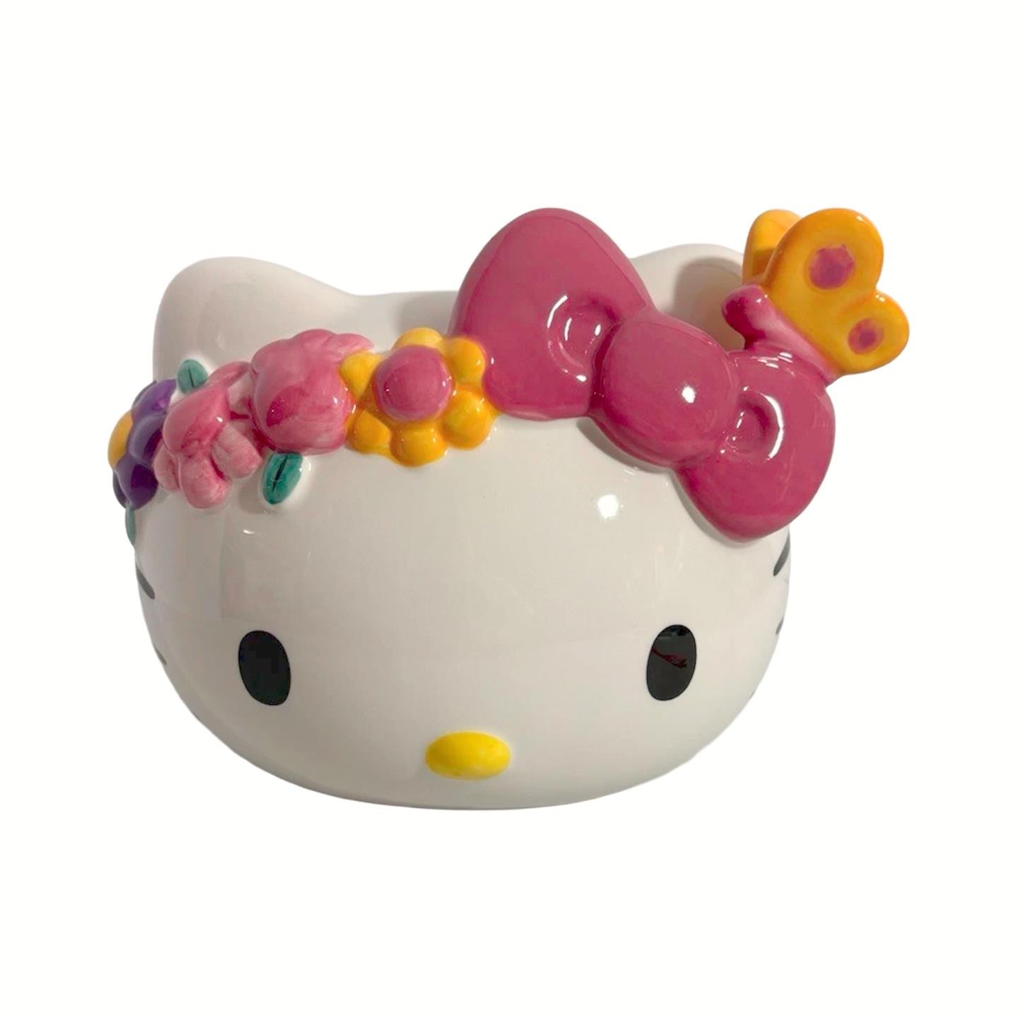 Blue Sky Clayworks Hello Kitty Vibrant Flower Crown Figural Head Bank 24591