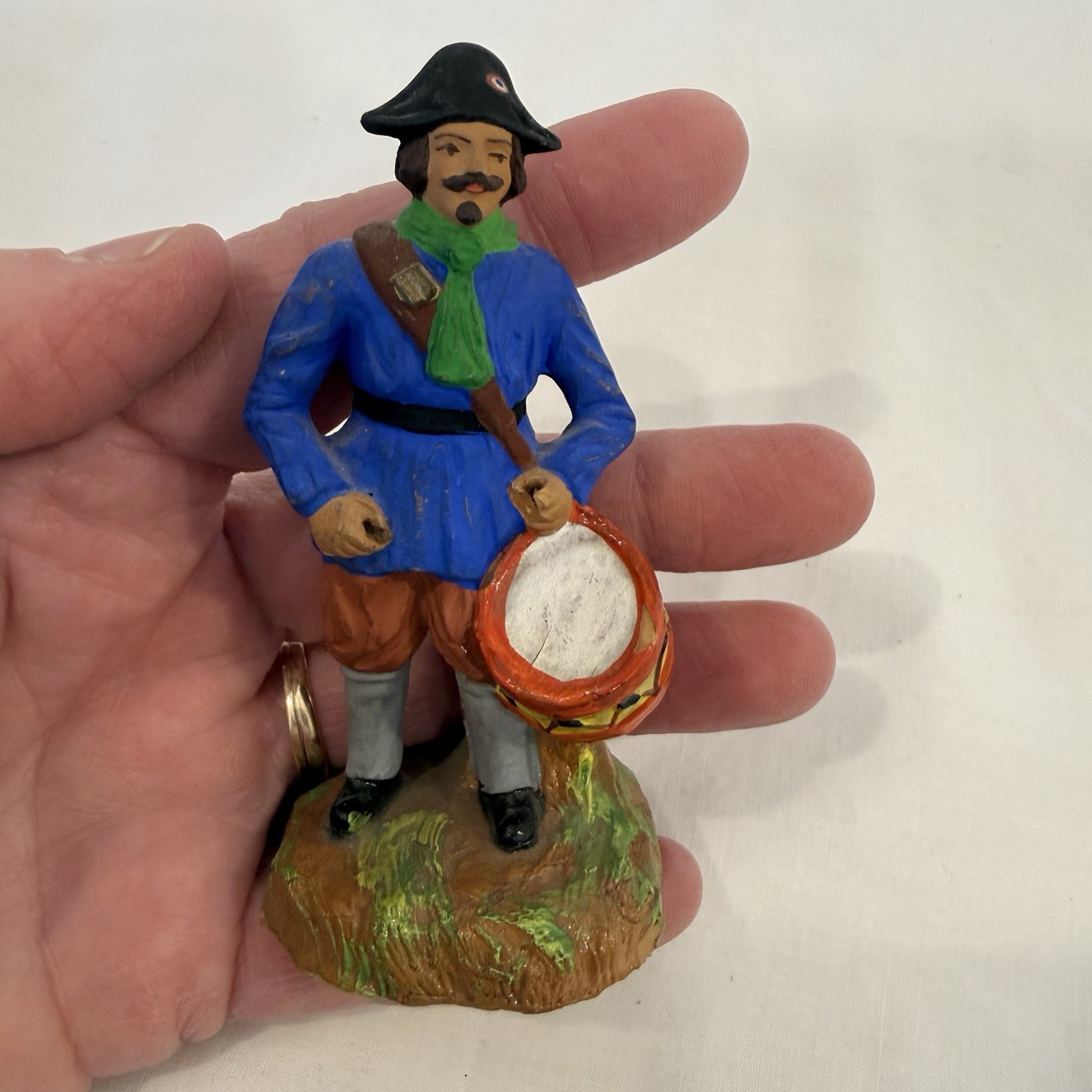 Vintage Santons Made in France Hand-Painted Terracotta People Chicken Bear JOUVE