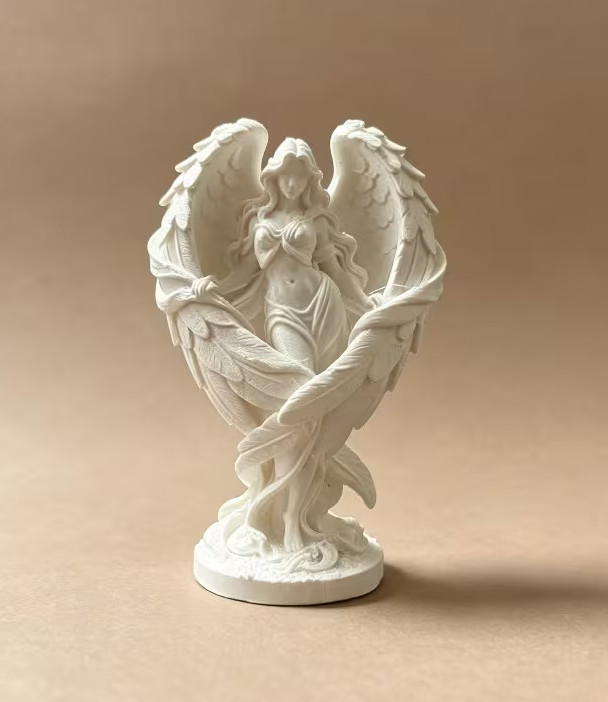 3D Printed White Angel Statue/Figurine