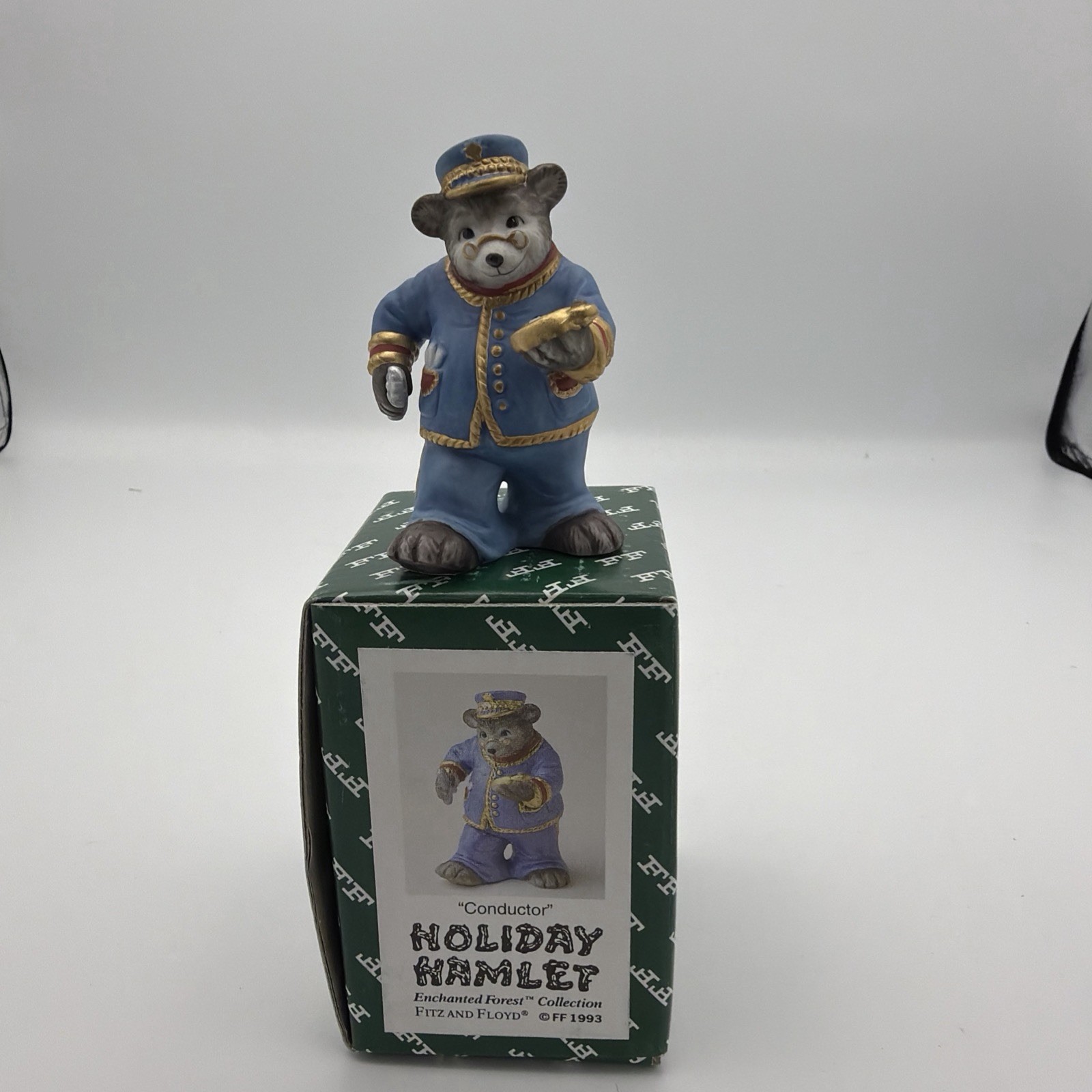 Fitz And Floyd Holiday Hamlet “The Conductor” Figurine #19/730