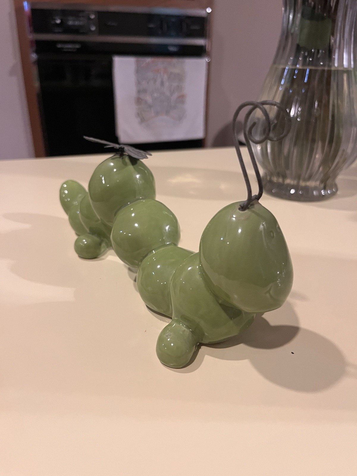 Art Pottery insect Bug Worm Caterpillar Figurine VTG Butterfly Cute Antenna