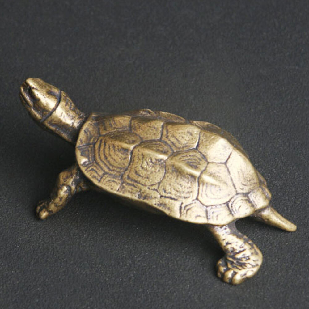 New Brass Vintage Turtle Figurine Statue Home Ornaments Animal Figurines Gift US