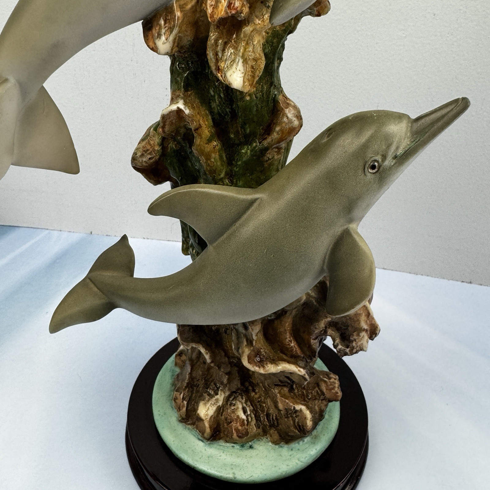Wildlife Dolphins Statue Crosa Collection Seaworld Edition Nautical Decor EUC