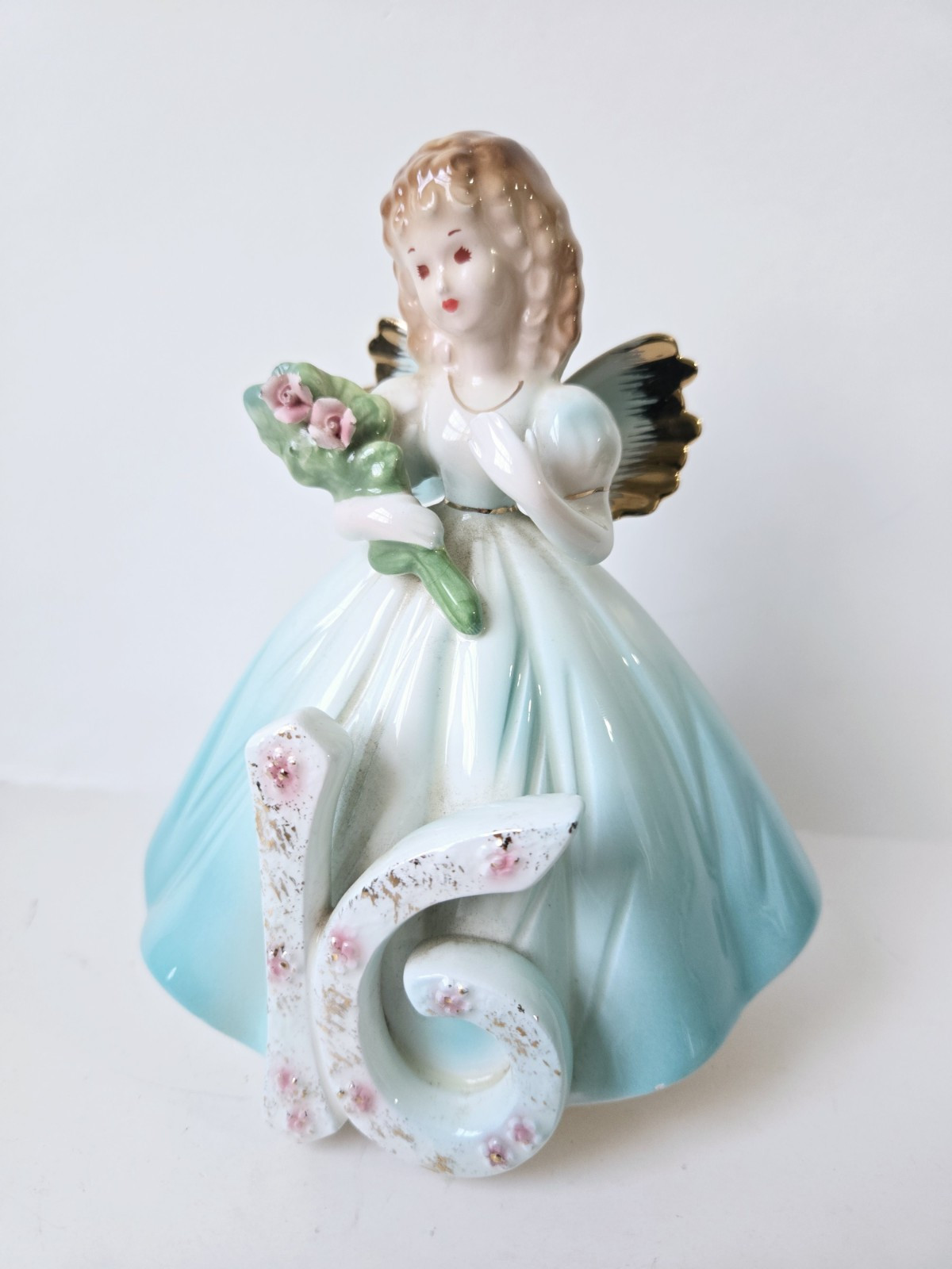 Josef Originals figurine ceramic angel Birthday 16 years