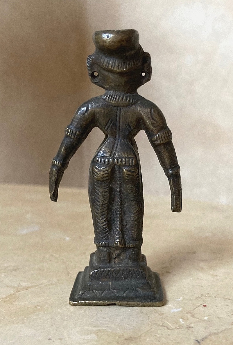 ORIGINAL! ANCIENT INDIAN HINDU DEITY PARVATI BRONZE FIGURINE