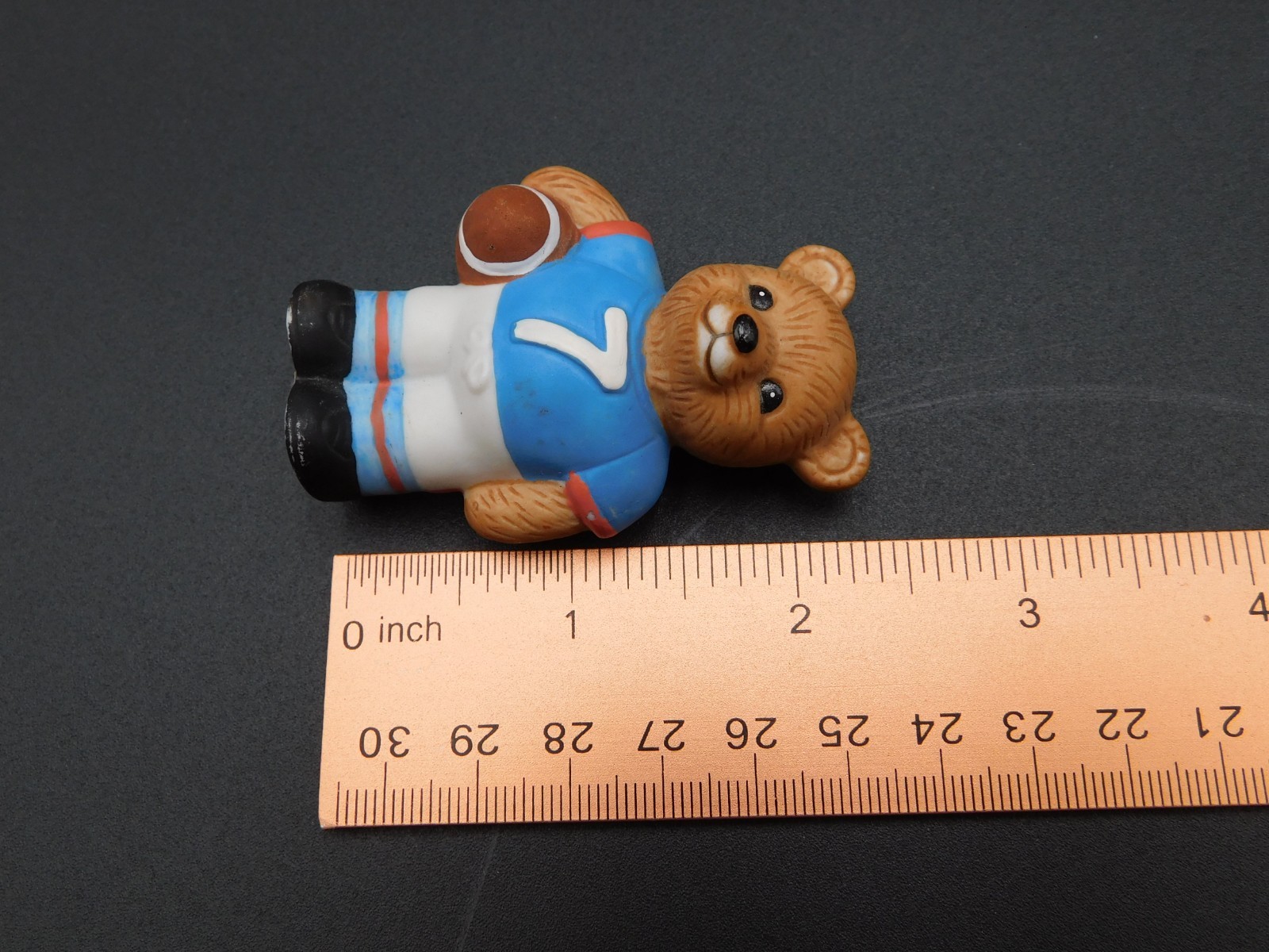 Homco #1408 Sports Bears Figurines – Baseball, Football, Soccer – 2.5” – Vintage