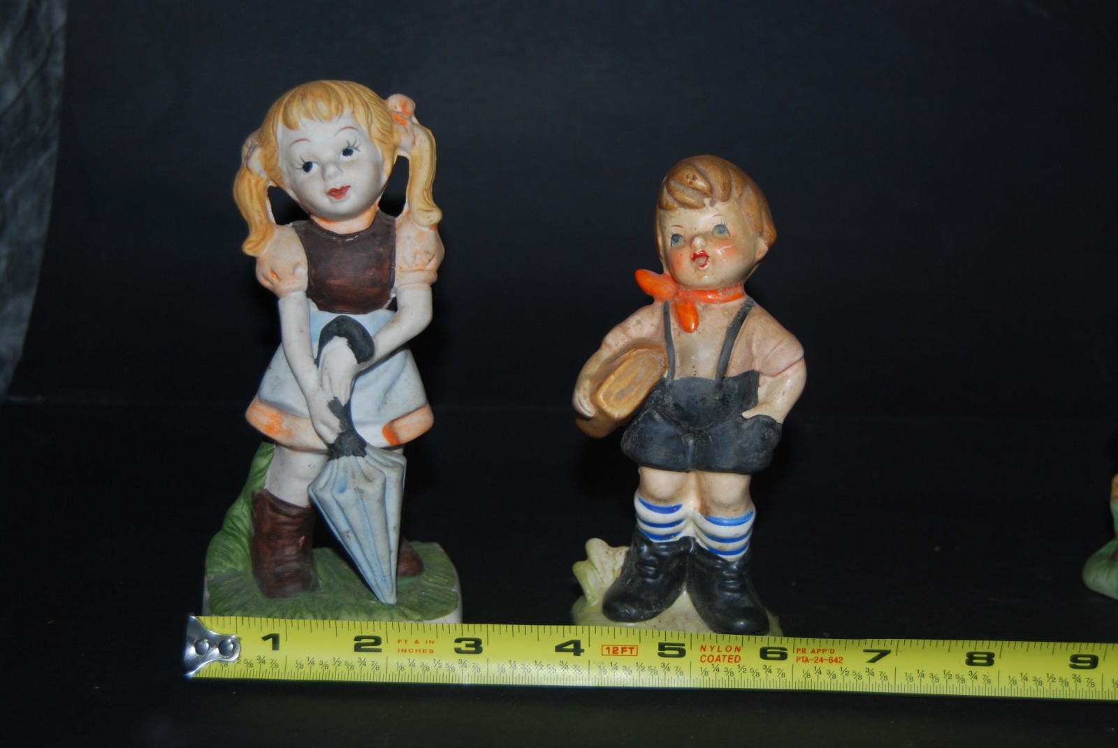 Vintage Hummel Style Ceramic Figurines Lot of 4 Hand Painted Japan Flambro 1960s