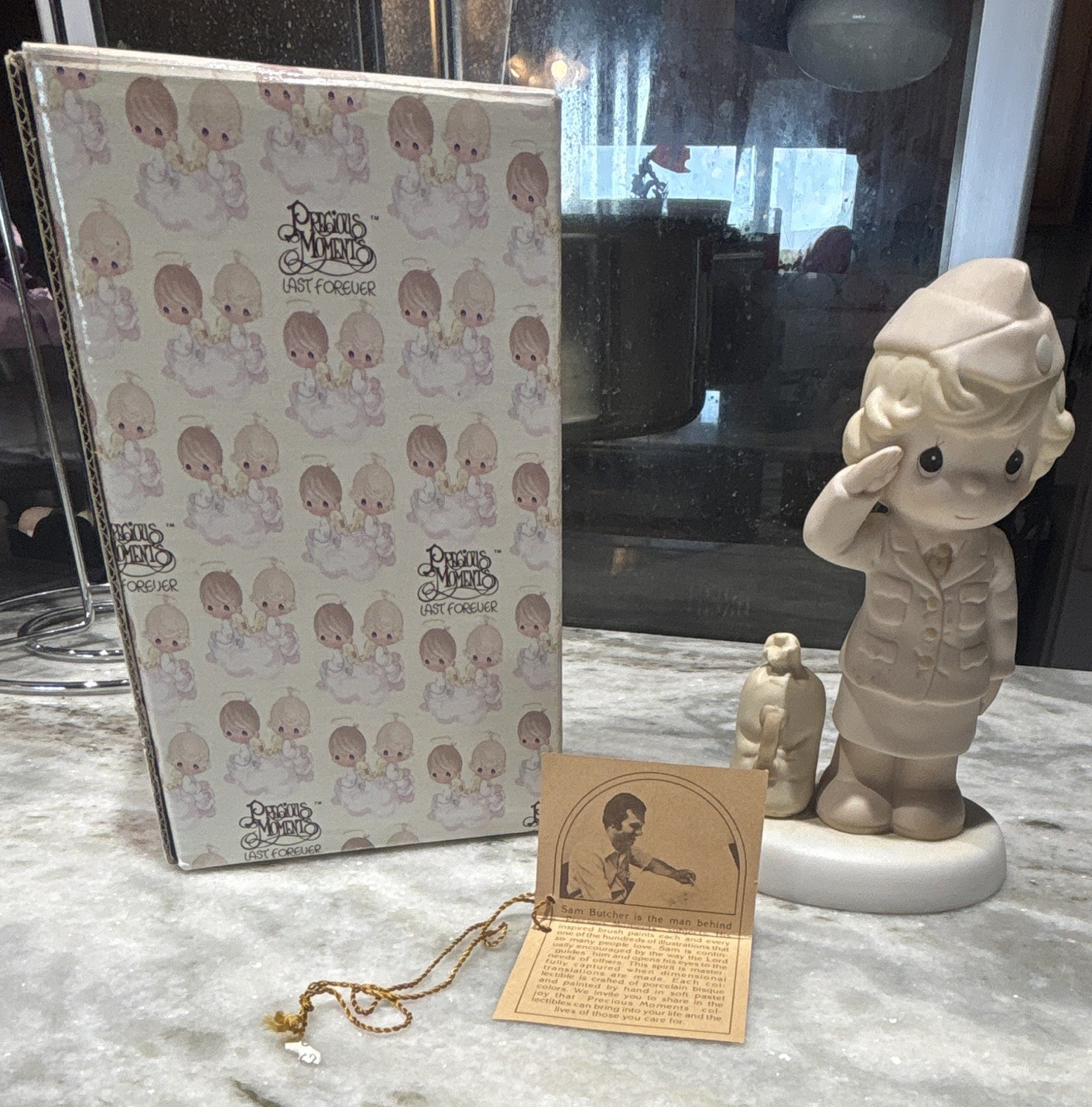 Enesco Precious Moments Military Figurine “Bless Those Who Serve” Boxed 1997
