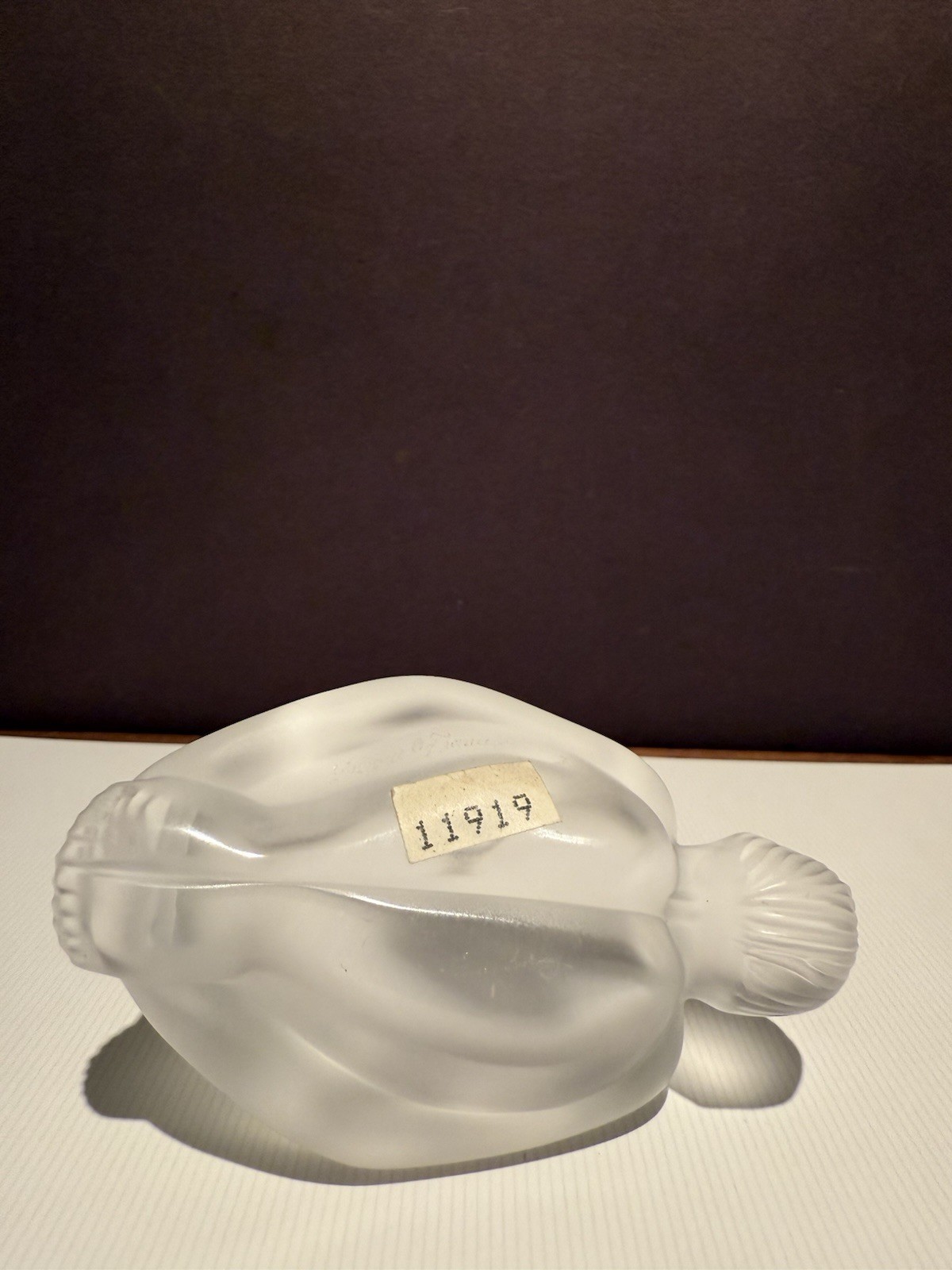 Lalique Resting Nude Folded Leaf Clear 11919 MINT Condition