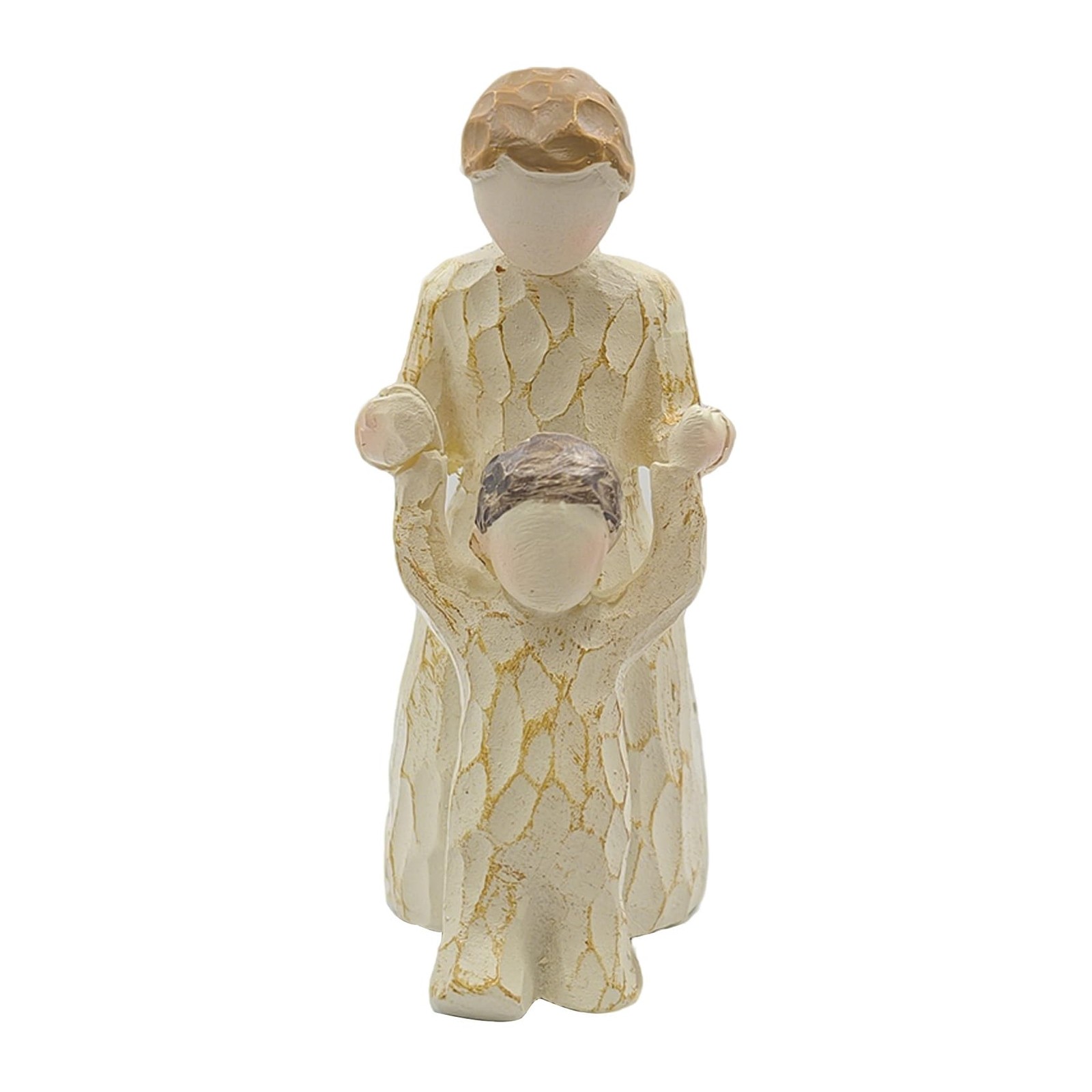 Mother and Holding Hands Statue, Hand Painted Resin Mom Figurine, Home Decor …