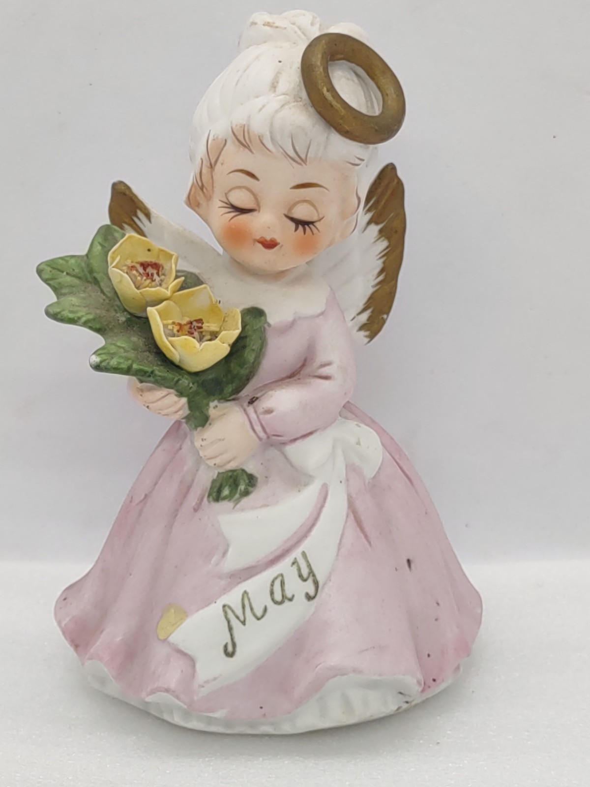 Vintage Kelvin C-116 May Birthday Angel Of The Month Lily Figurine Japan 4″