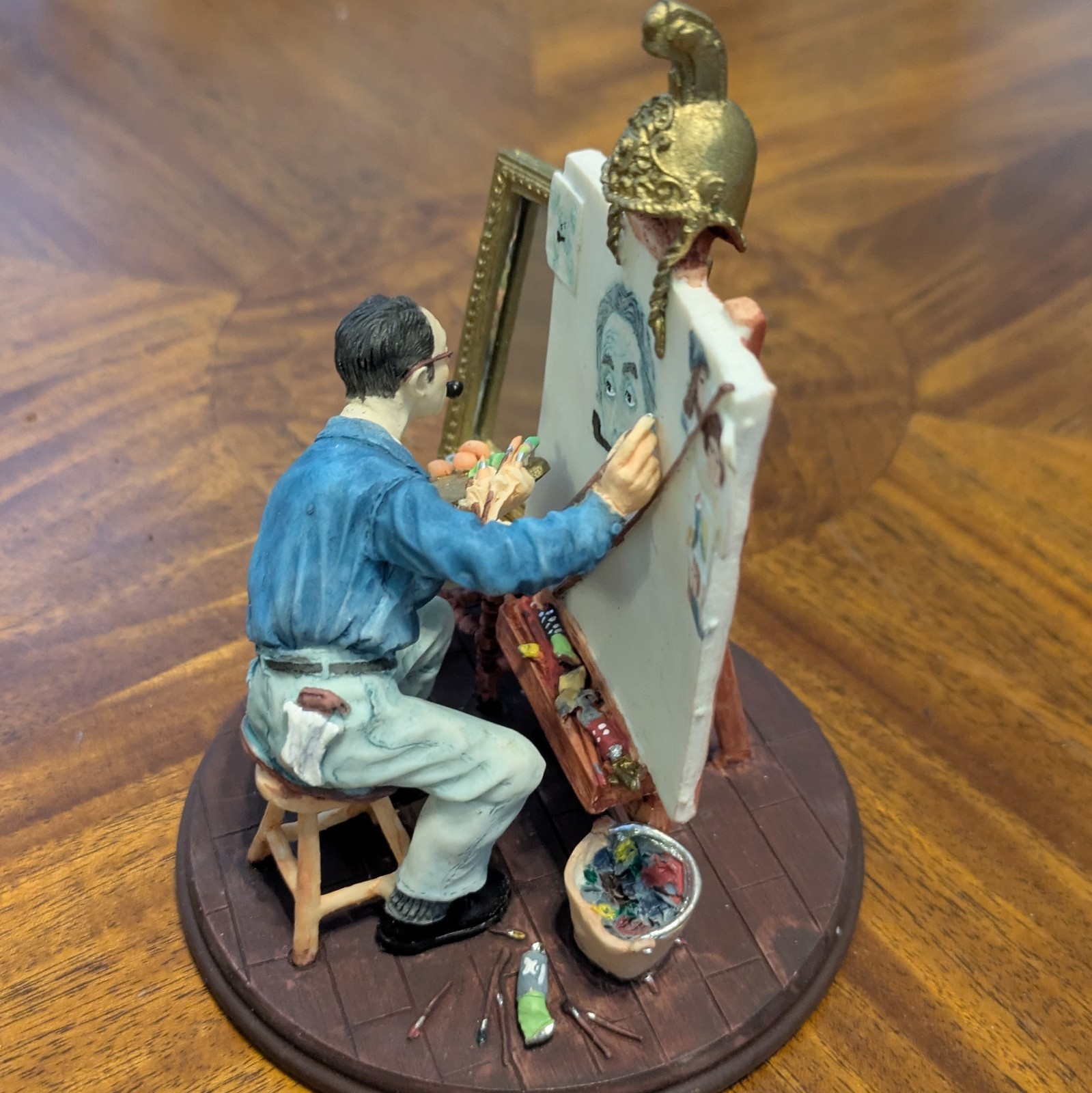 1999 Norman Rockwell “Triple Self-Portrait” Figurine – Dave Grossman Creations
