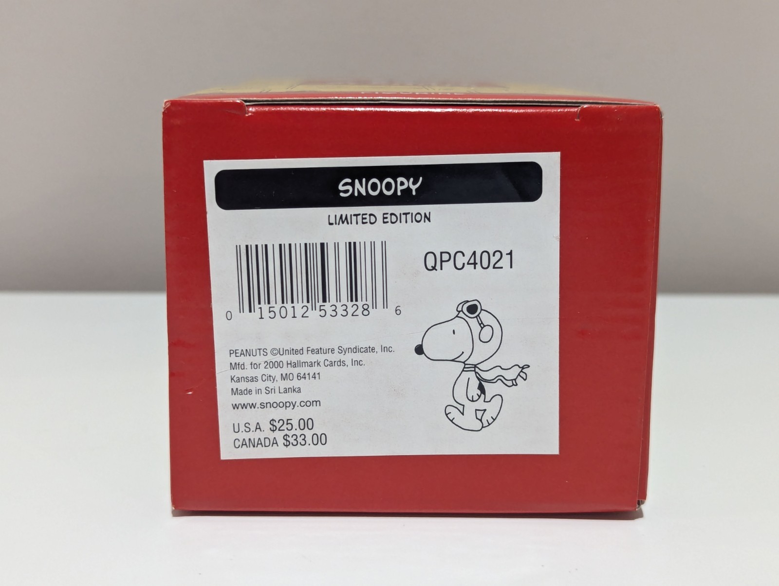 Hallmark Peanuts Gallery 2000 Snoopy Flying Ace Figurine LE COA