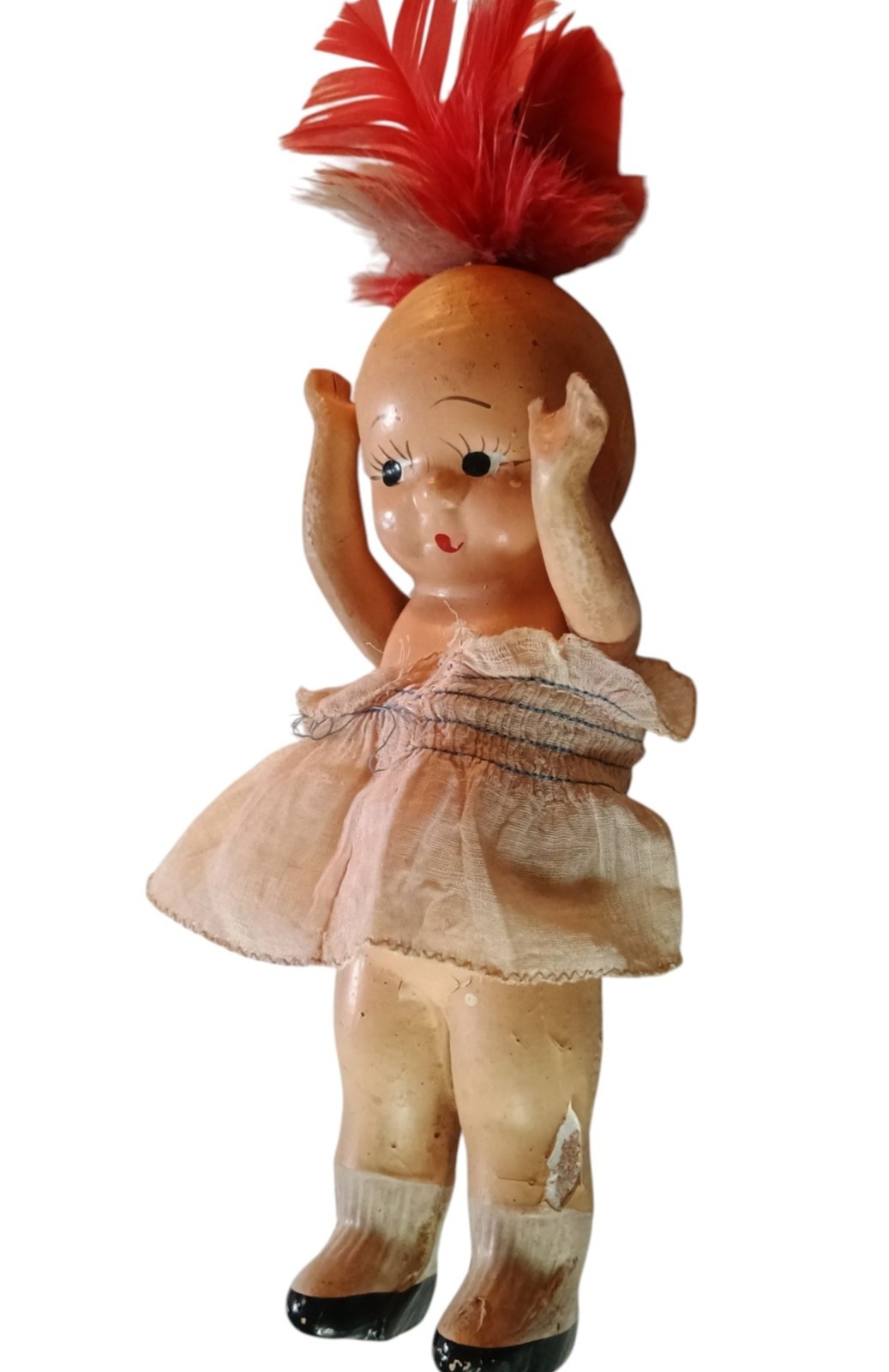 Antique Composition Kewpie Doll Toy Statue Figure 8″ Vintage