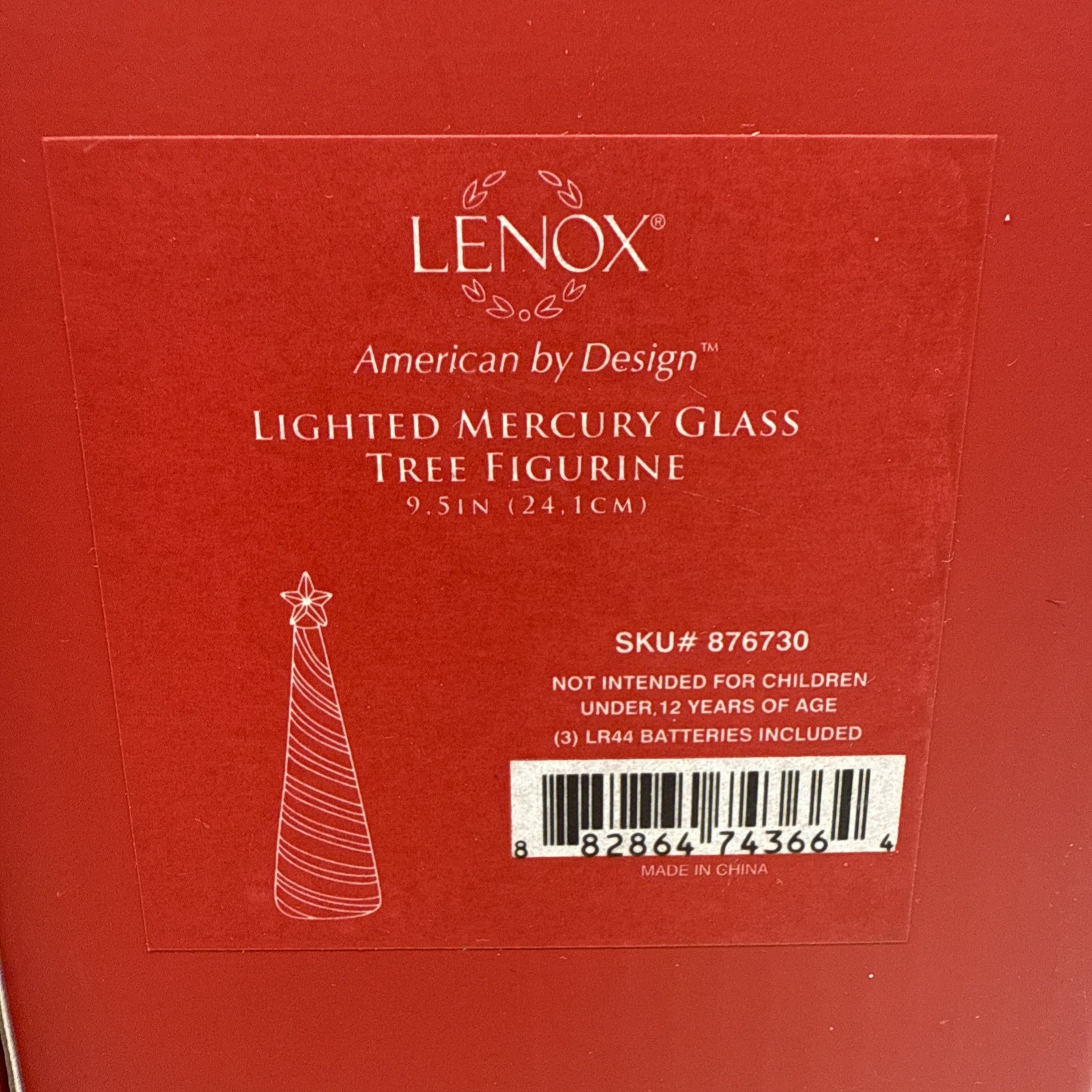 Lenox Lot of 3 Silver/White Lighted Mercury Glass Tree Figurines 9.5,11 & 12.5”