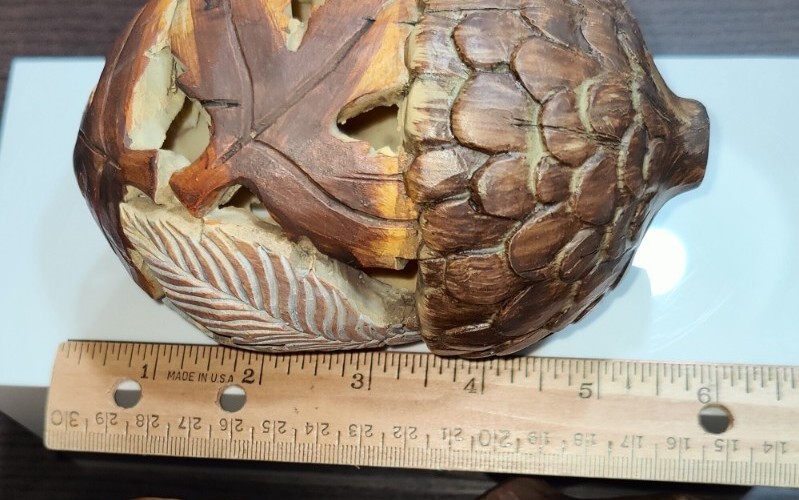 Carved Wood Look Acorns Reson Details Various Large Sizes Centerpiece Woodland
