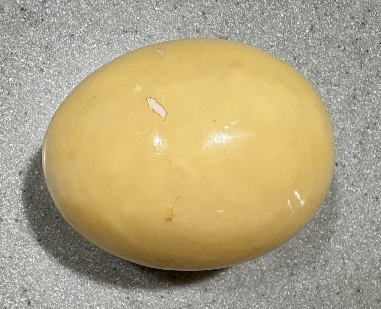 Vintage Hand Carved Marble Stone/Alabaster Eggs-Light Yellow & Variegated Blue.