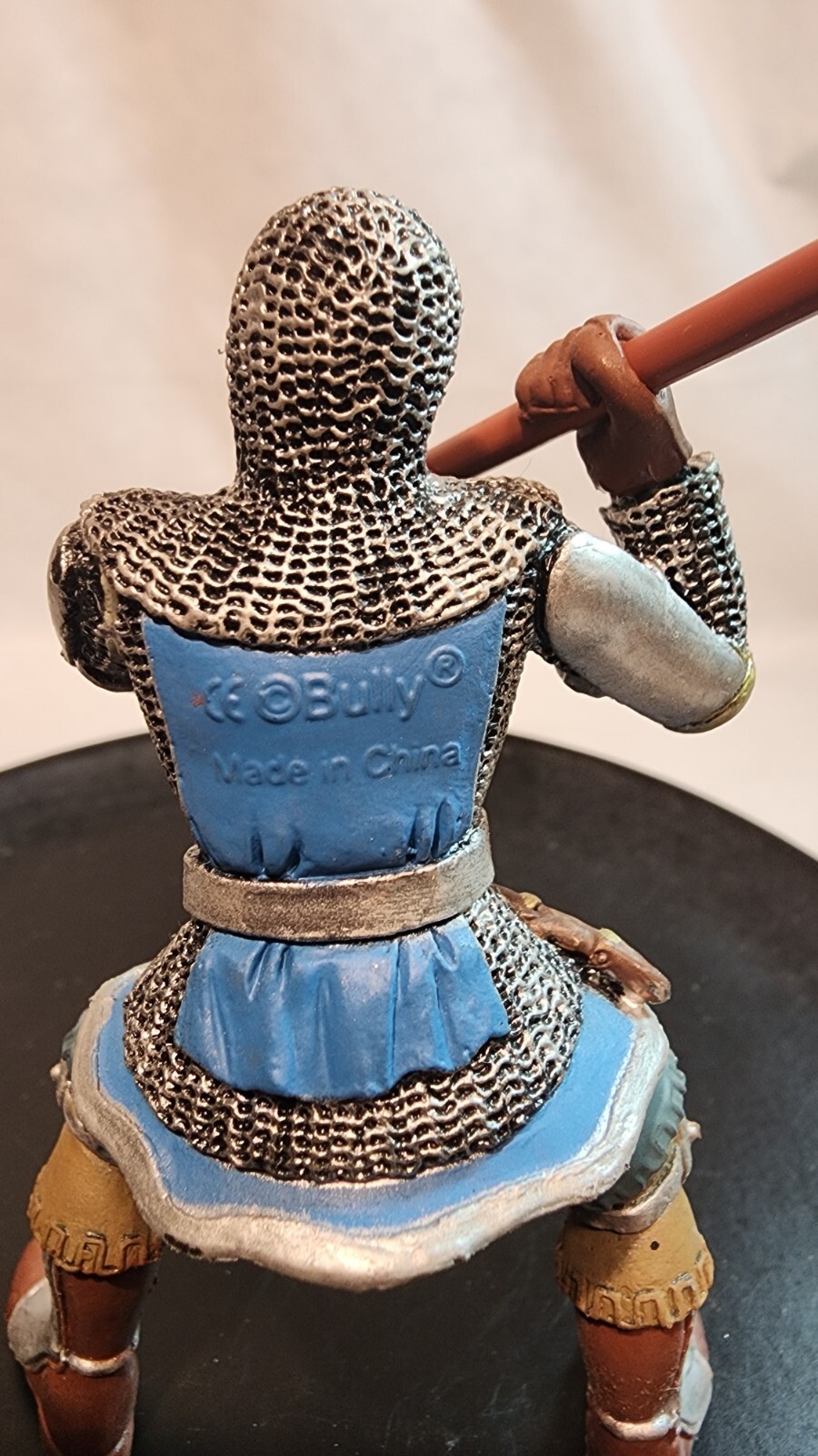 Vintage Bully Medieval Knight On Horse Figurine, with axe weapon
