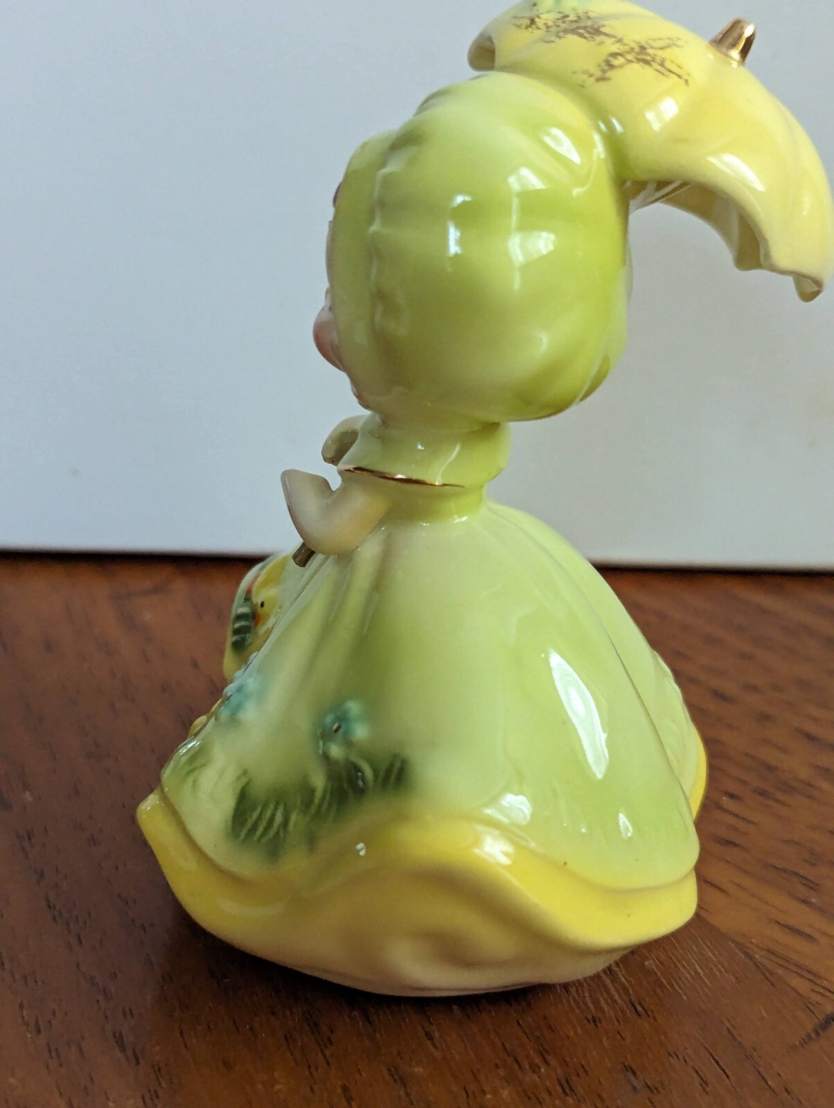 Josef Originals 1974 April Birthday Girl With Umbrella*Damaged See Photos