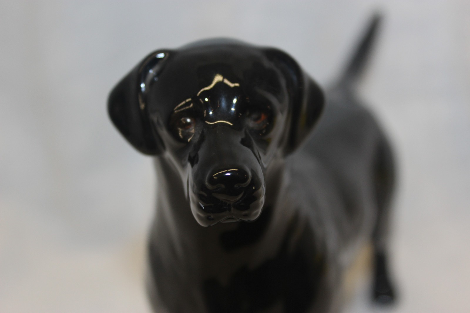 Beswick England Black Glazed Lab Dog Figurine Labrador 8 1/2″ long
