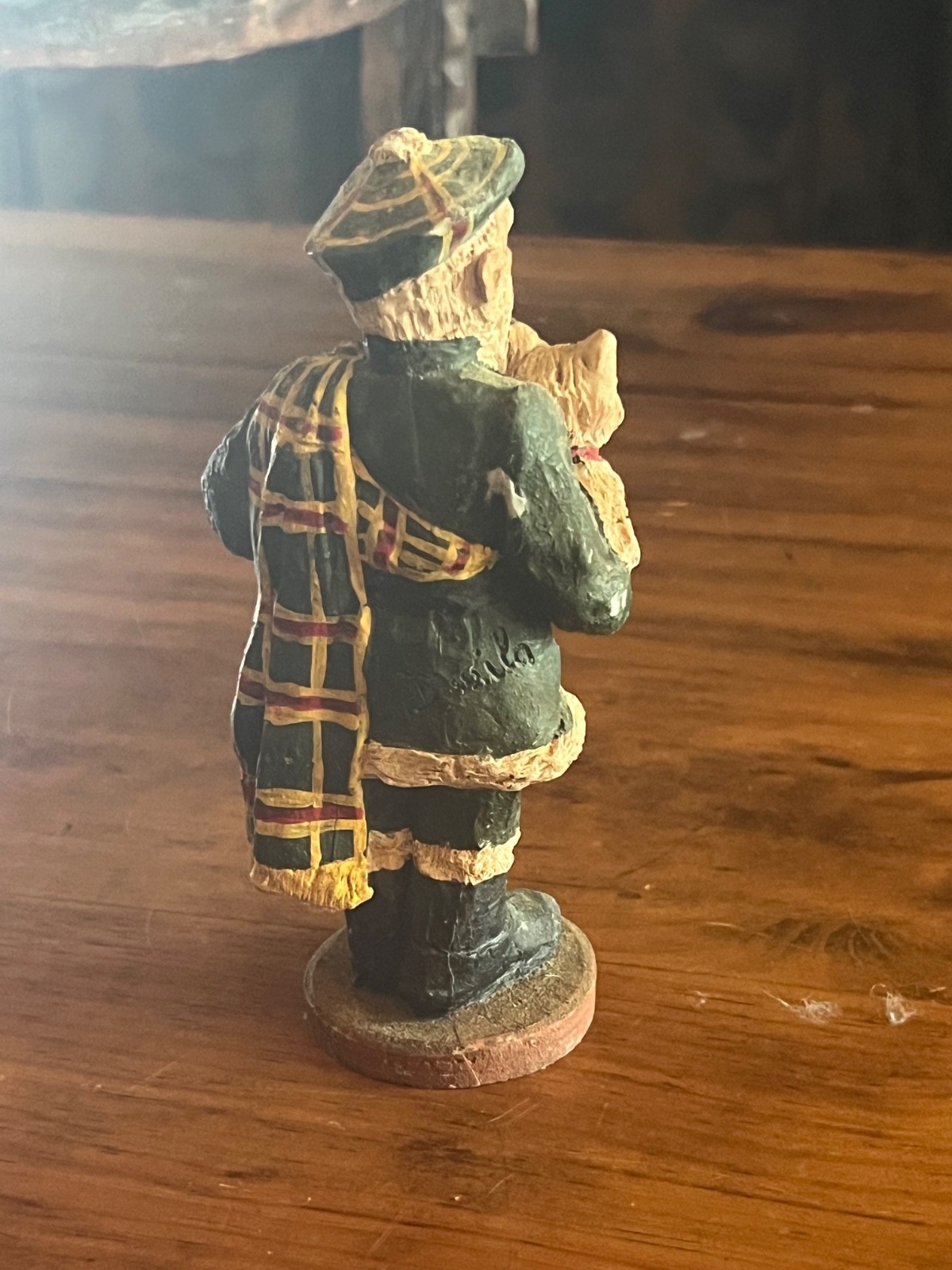 Vintage Scottish Man in Traditional Scottish Kilt Holding a Scottish Terrier )