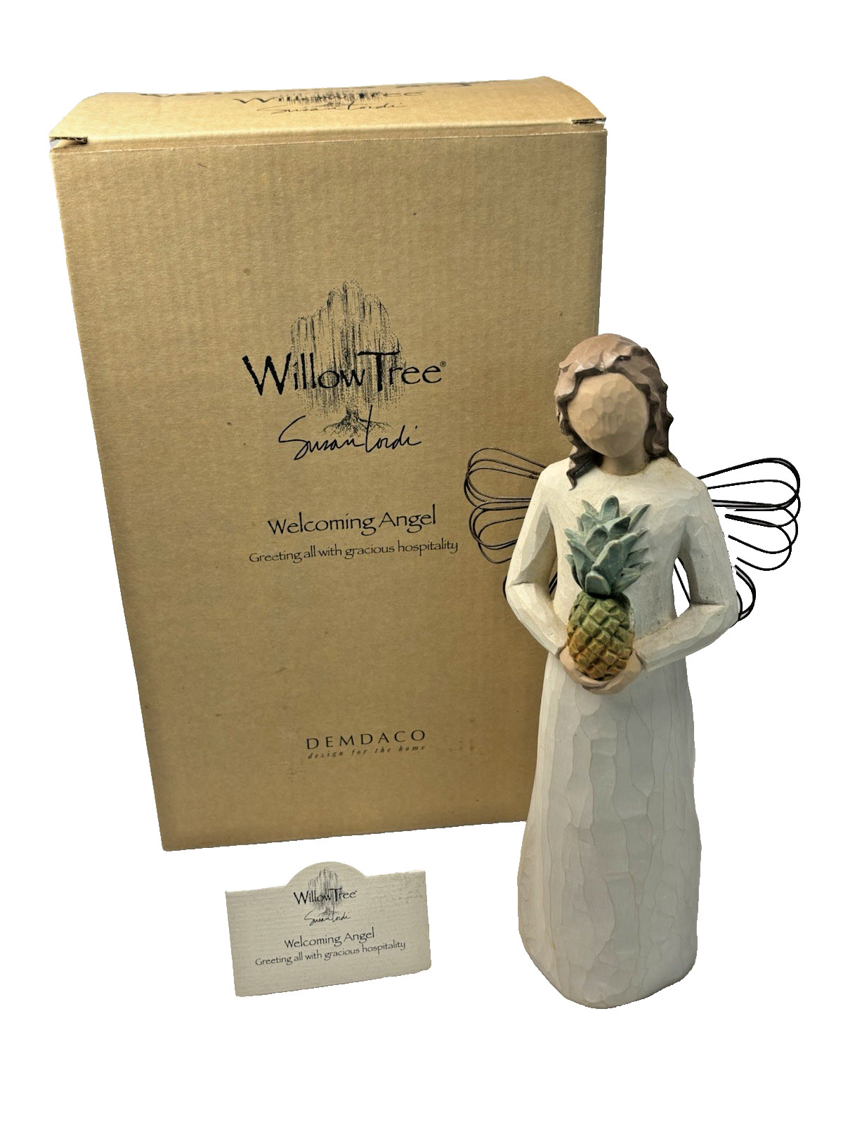 Willow Tree Welcoming Angel Pineapple 26081 Susan Lordi 2002 w Box